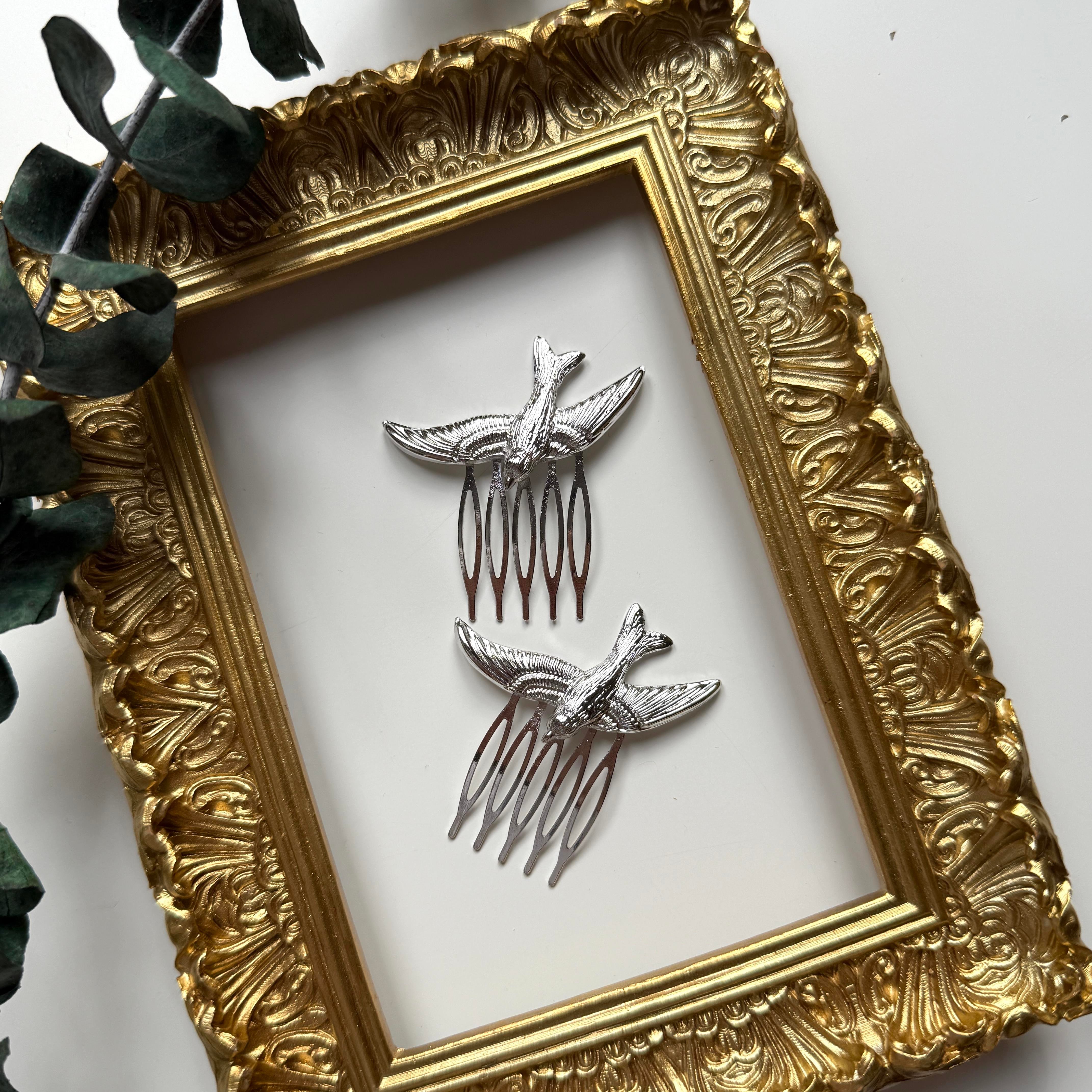 Silver Kırlangıç Tarak Toka 2li