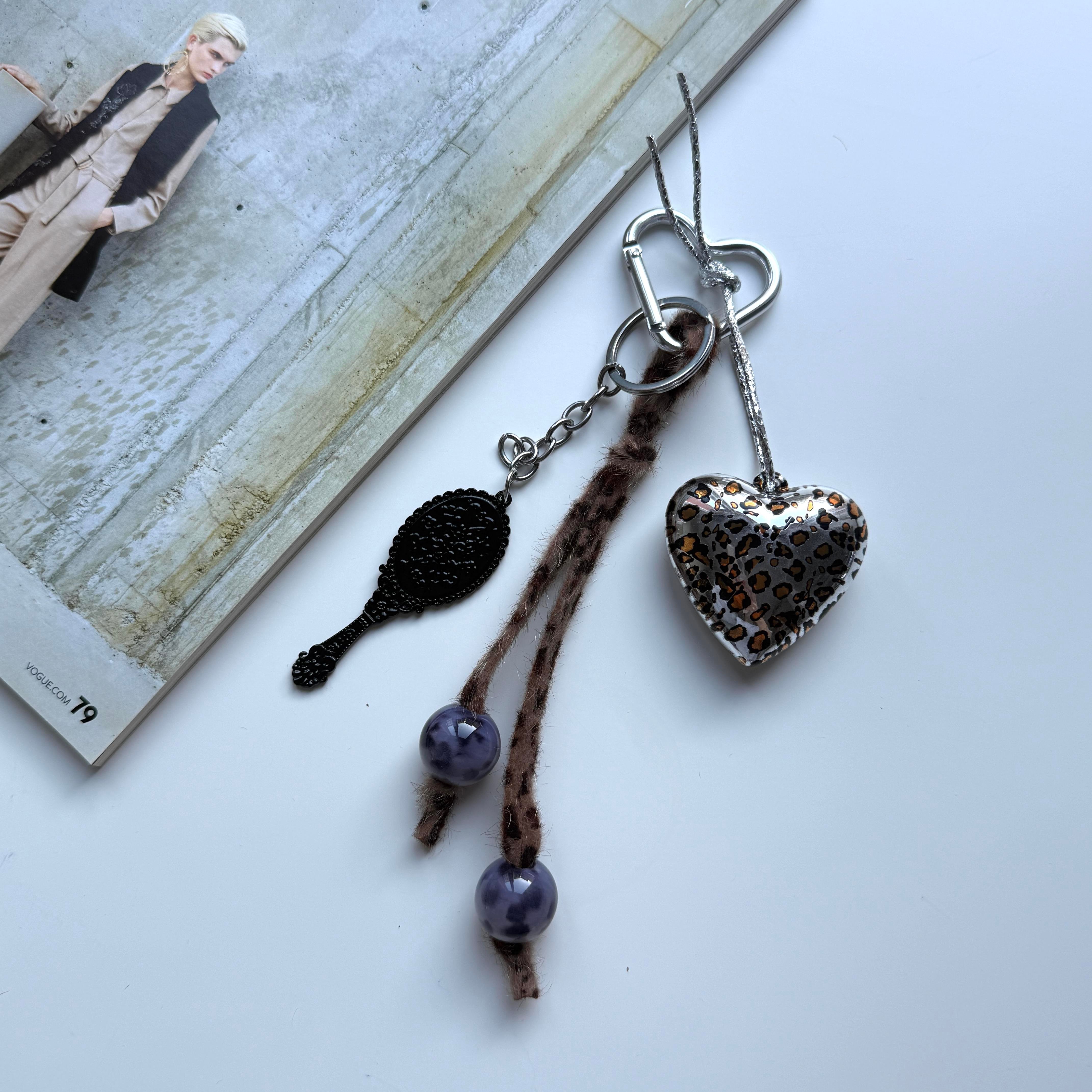 Silver Leoparlı Çanta Aksesuarı&Anahtarlık