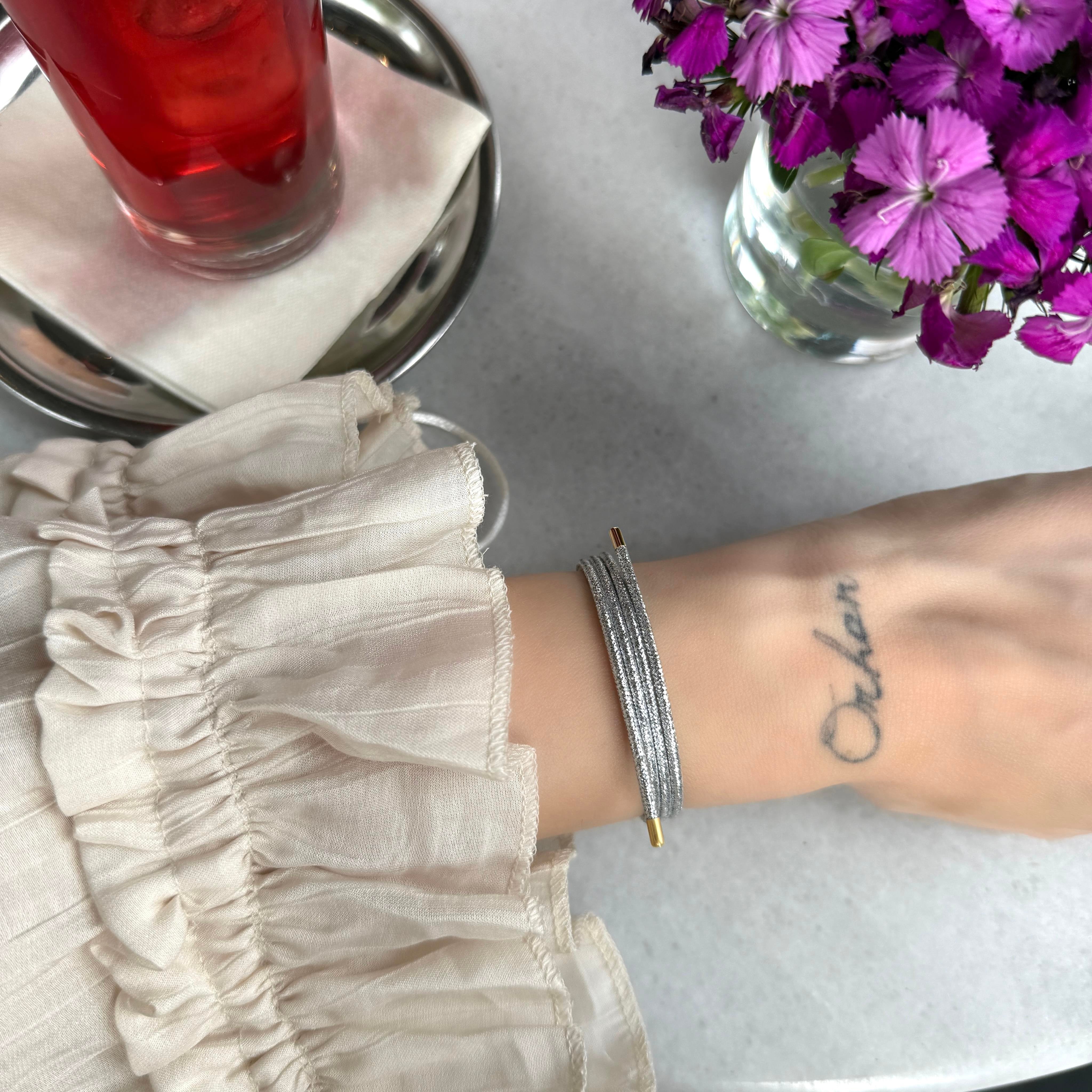 Silver Mıknatıslı Bileklik&Halhal