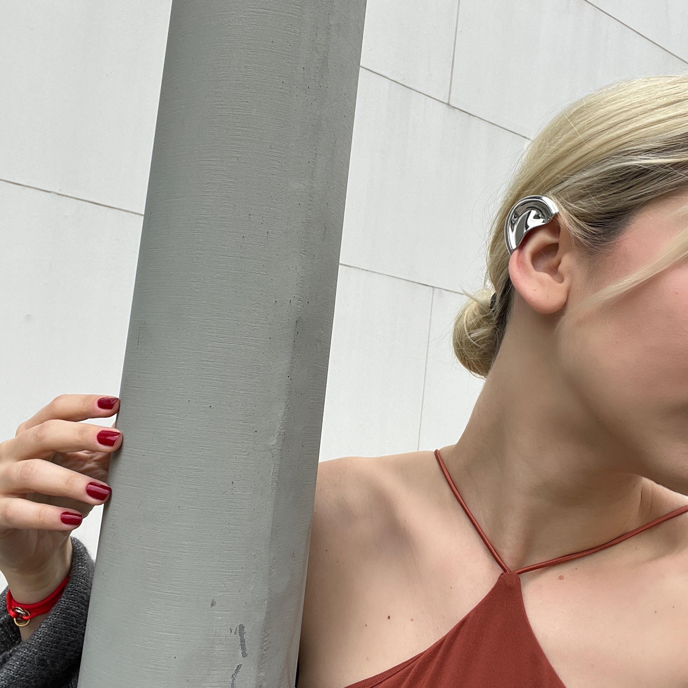 Silver Oreille Earcuff