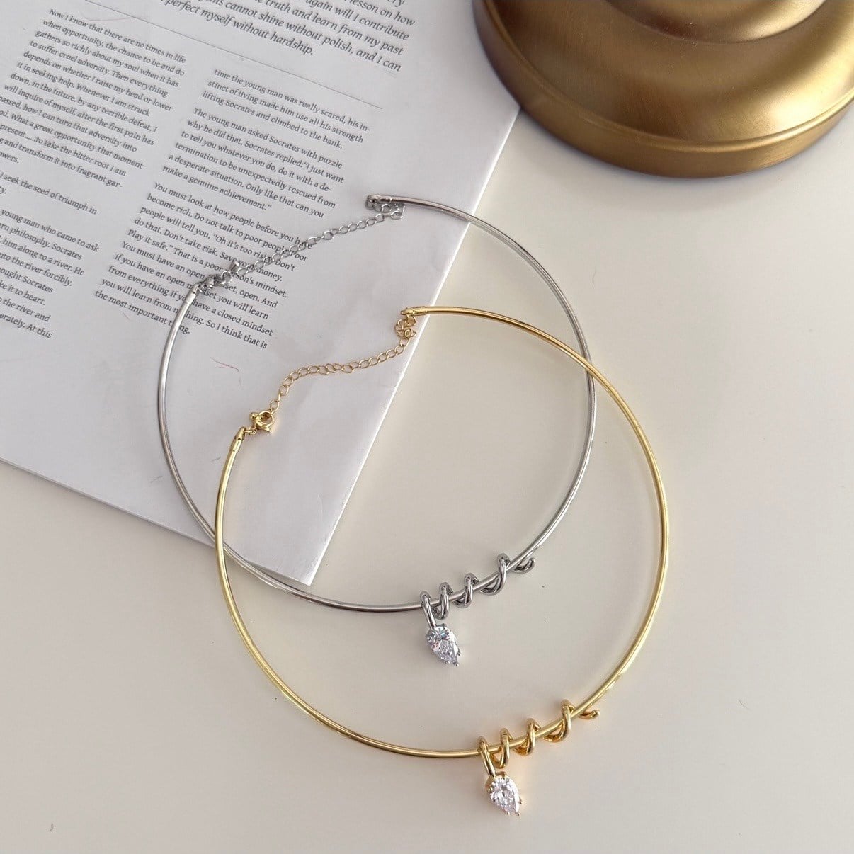 Silver Spiral Yılan Choker Kolye