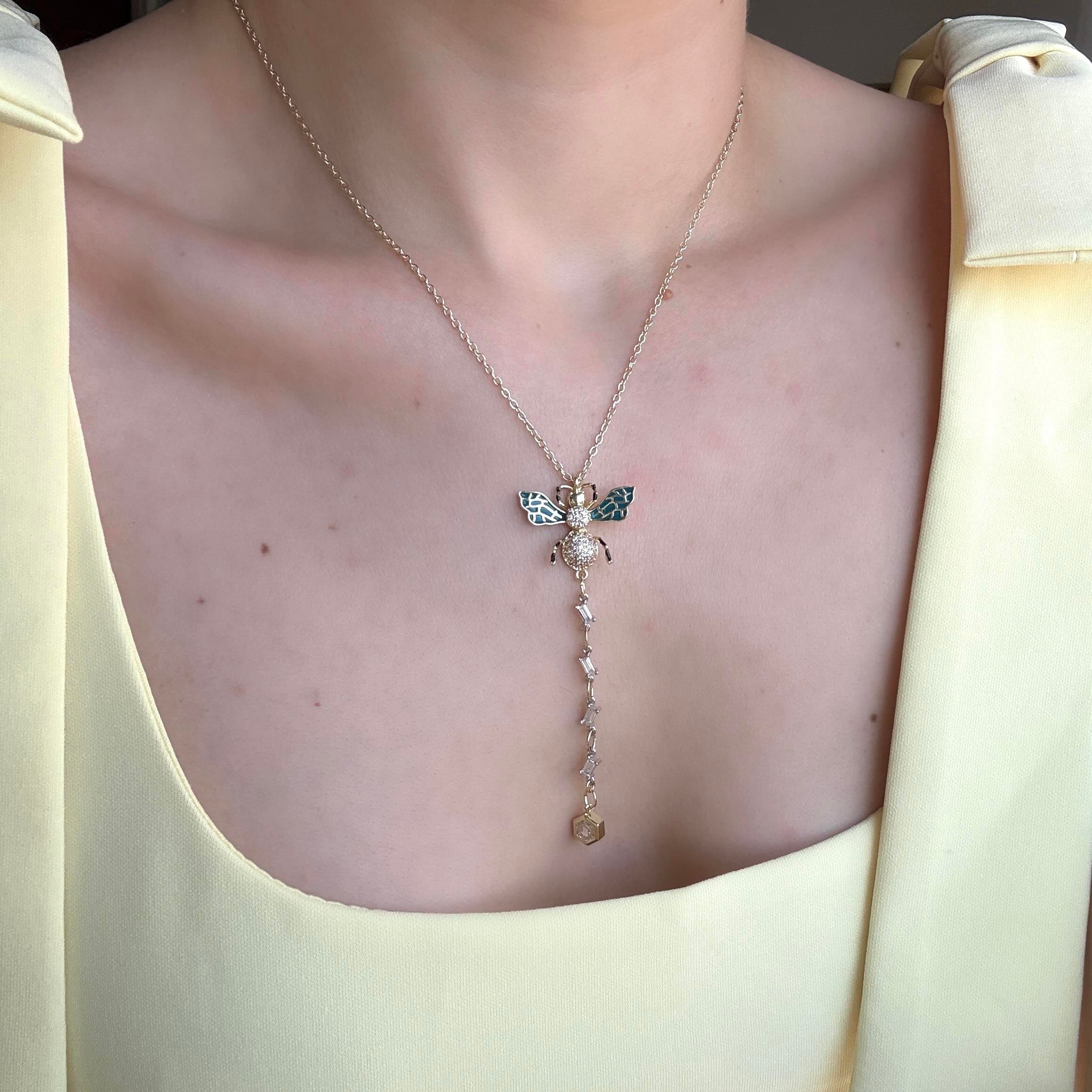 Taşlı Arı Y Kolye