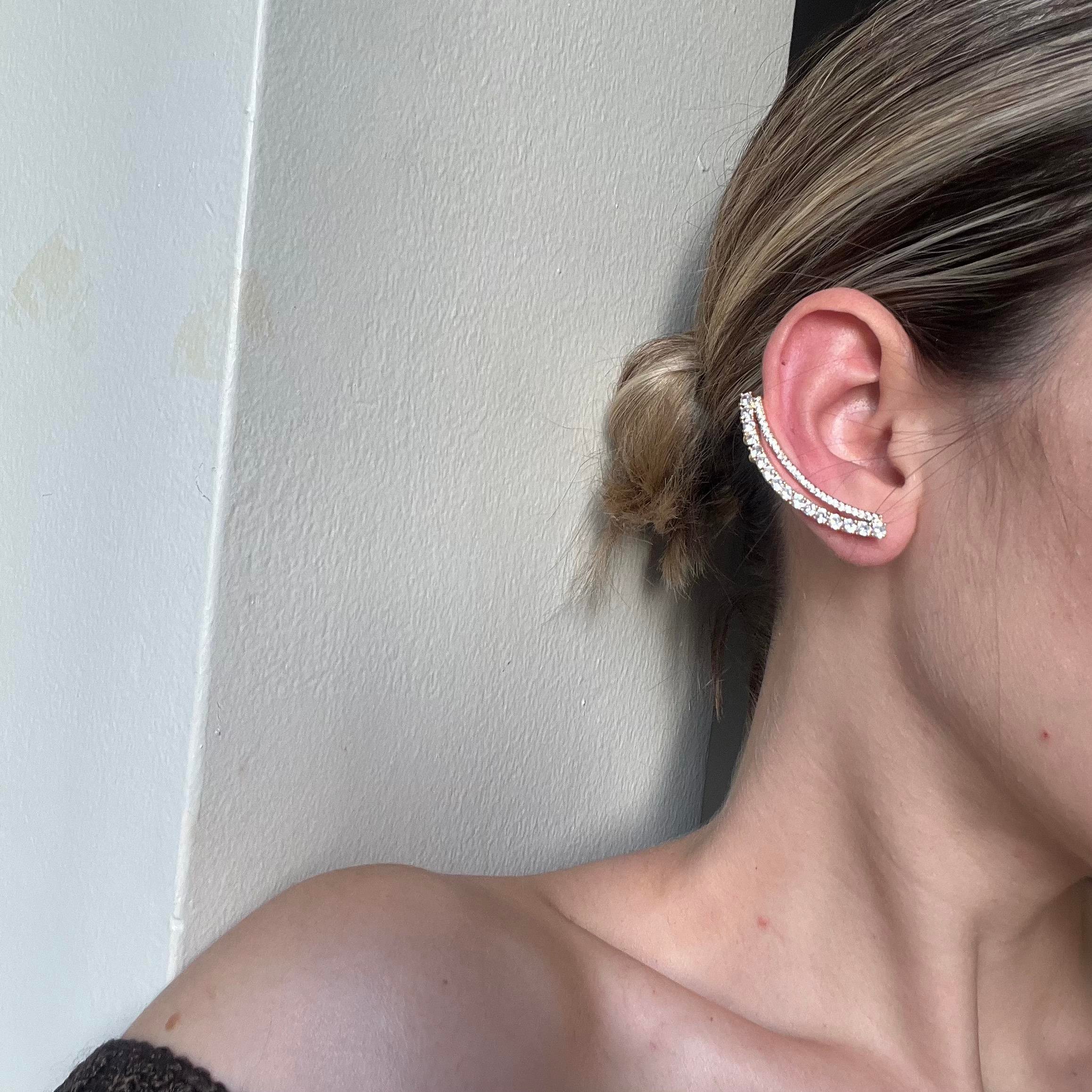 Taşlı Uzun Earcuff