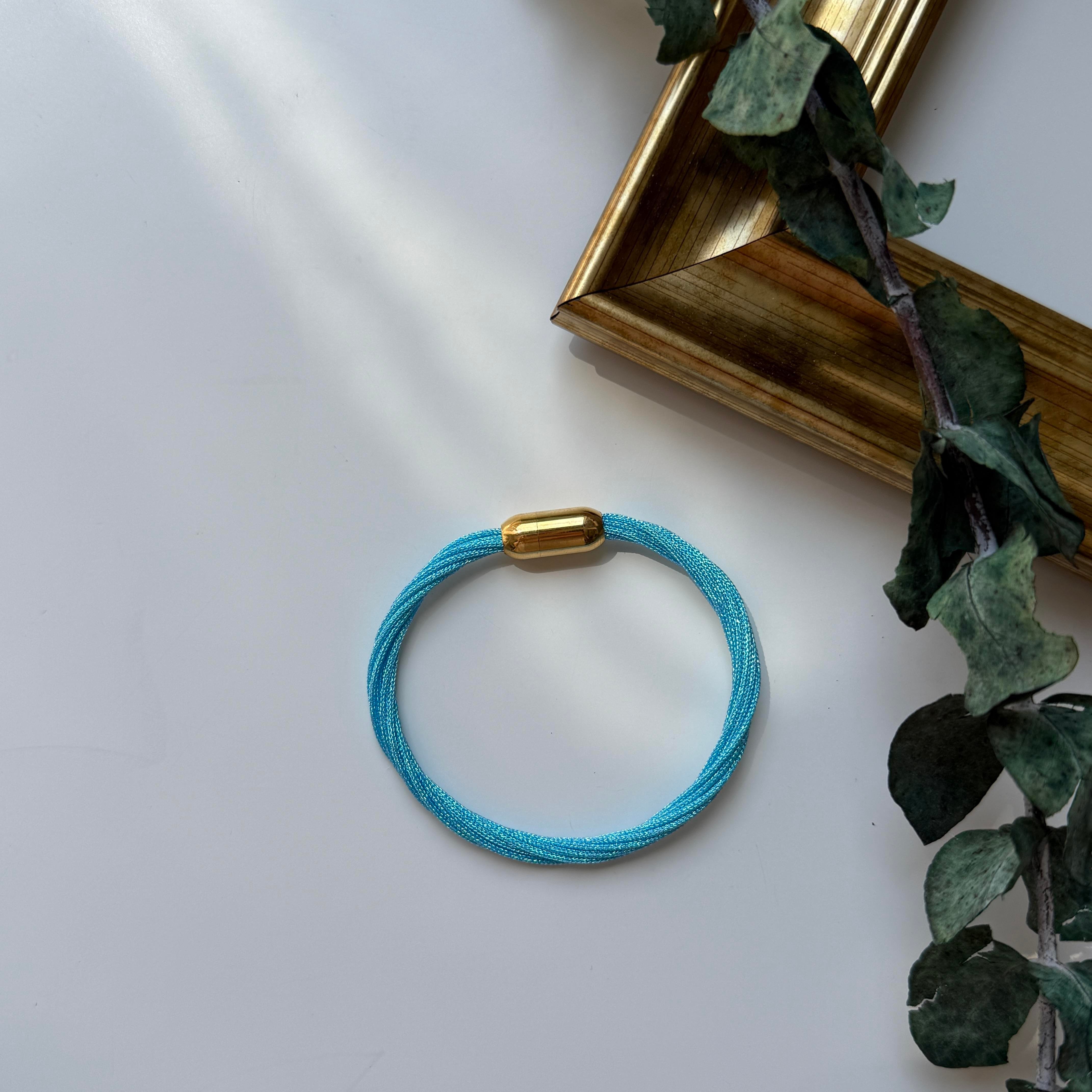 Turkuaz Burgu Mıknatıslı Bileklik