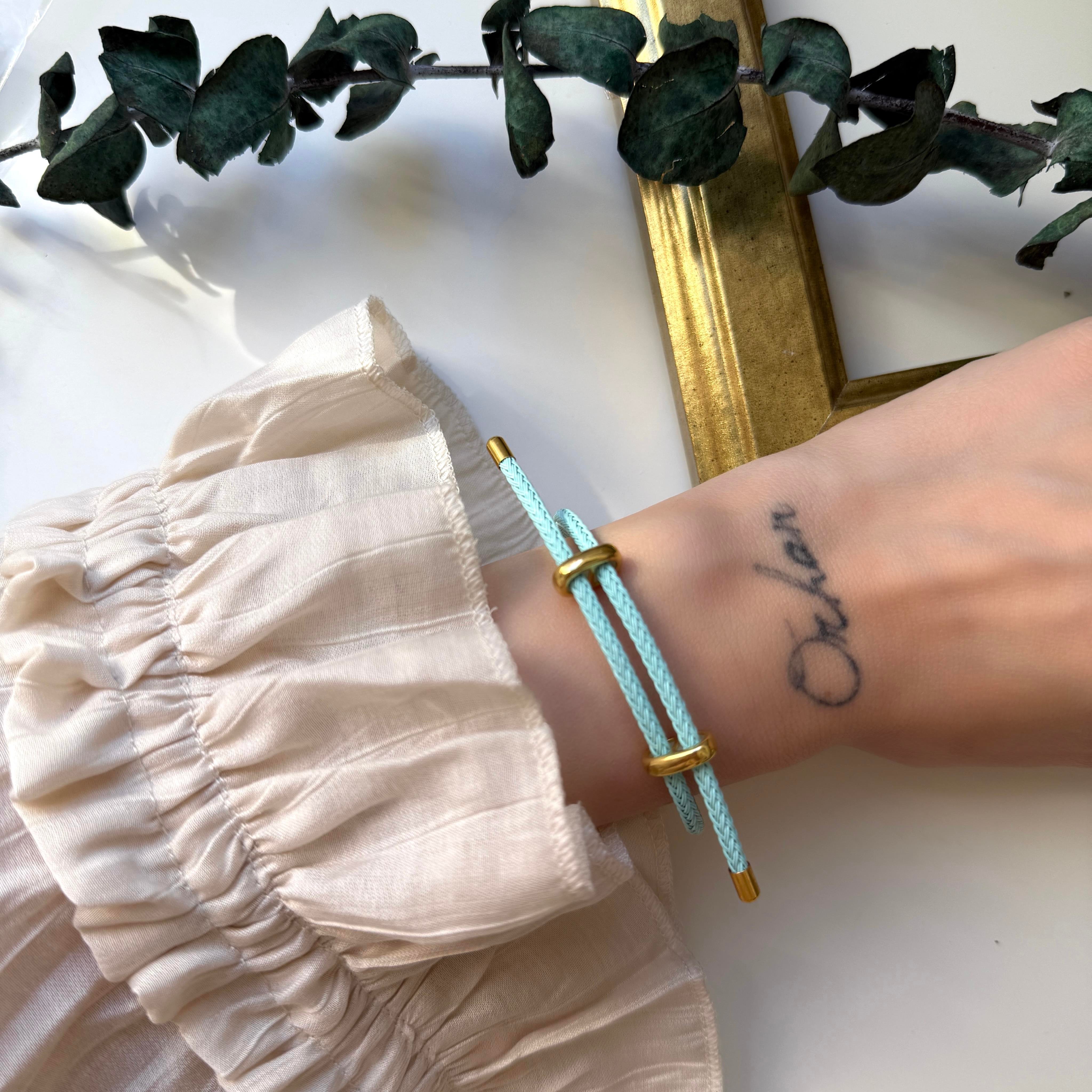 Turkuaz Halat Asansör Bileklik