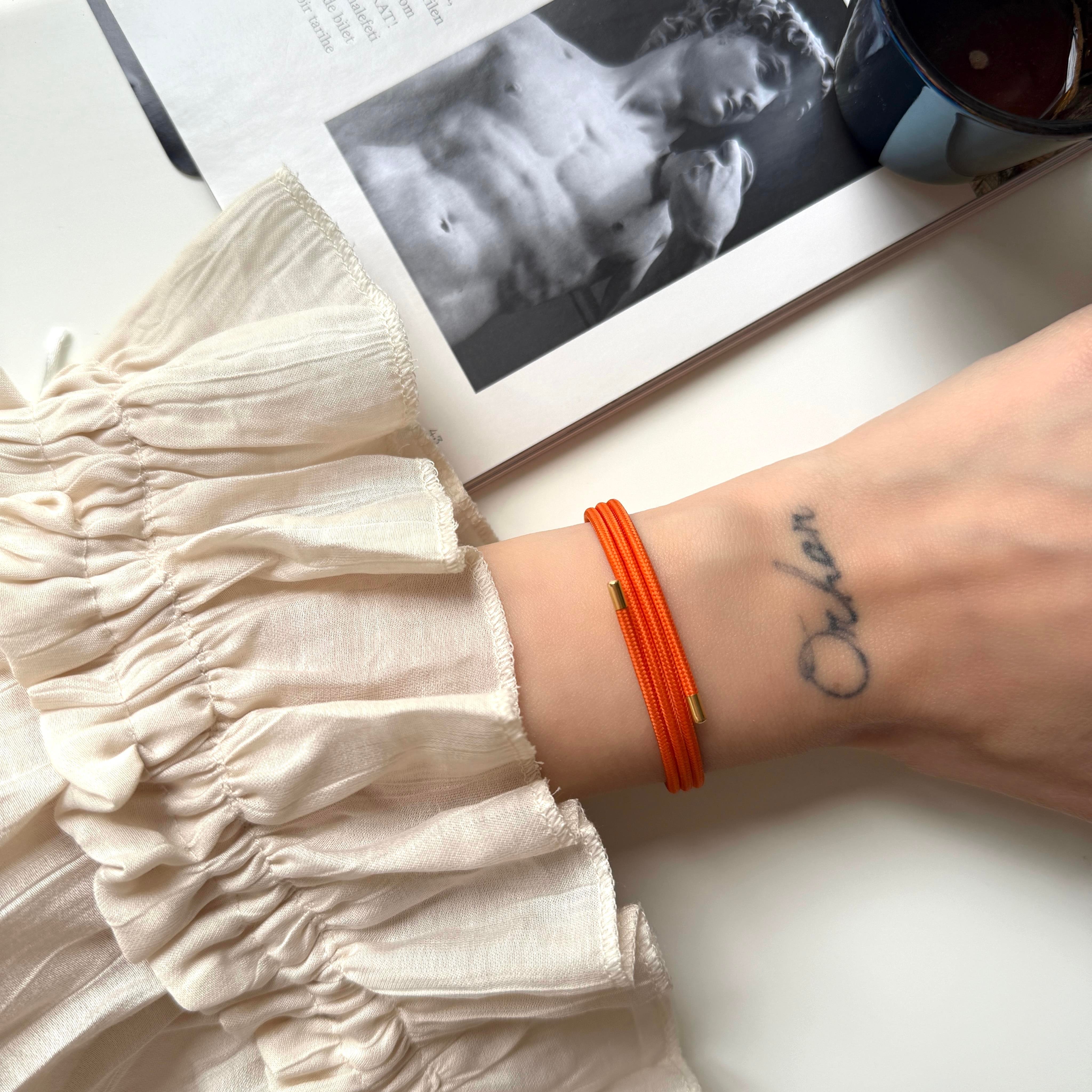 Turuncu Mıknatıslı Bileklik&Halhal