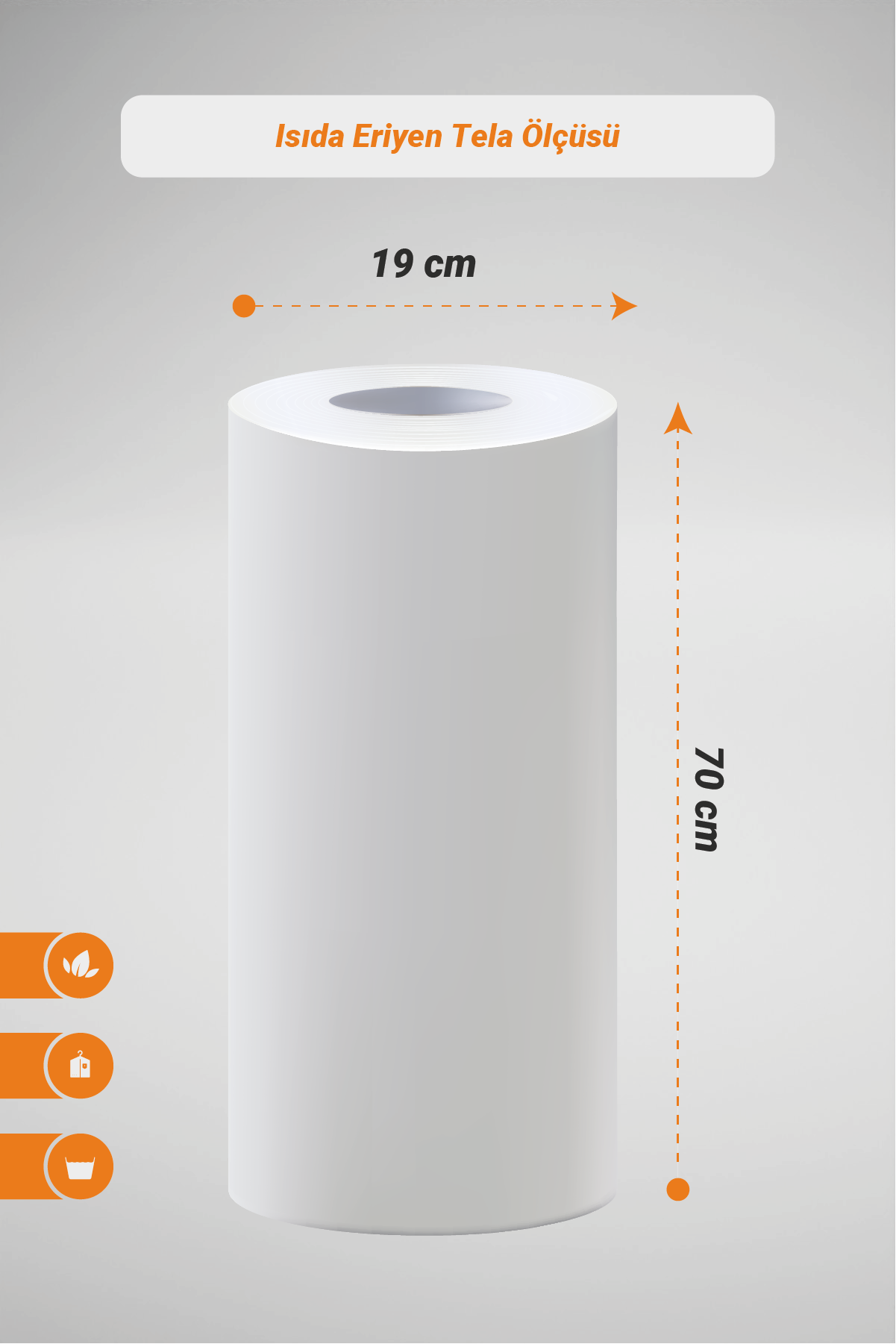 Isıda Eriyen Film 30 Micron / 70CM Şefaf Tela 