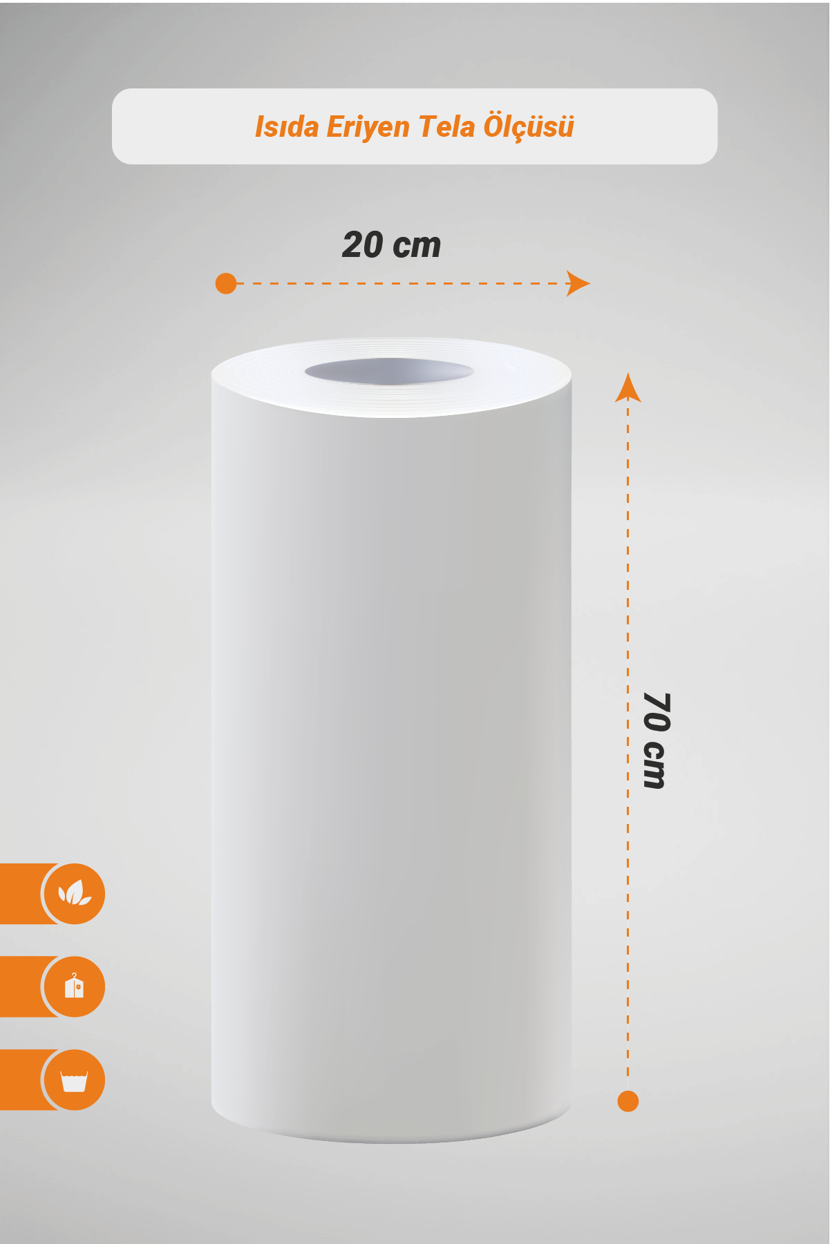Isıda Eriyen Film 40 Micron / 70CM Şefaf Tela 