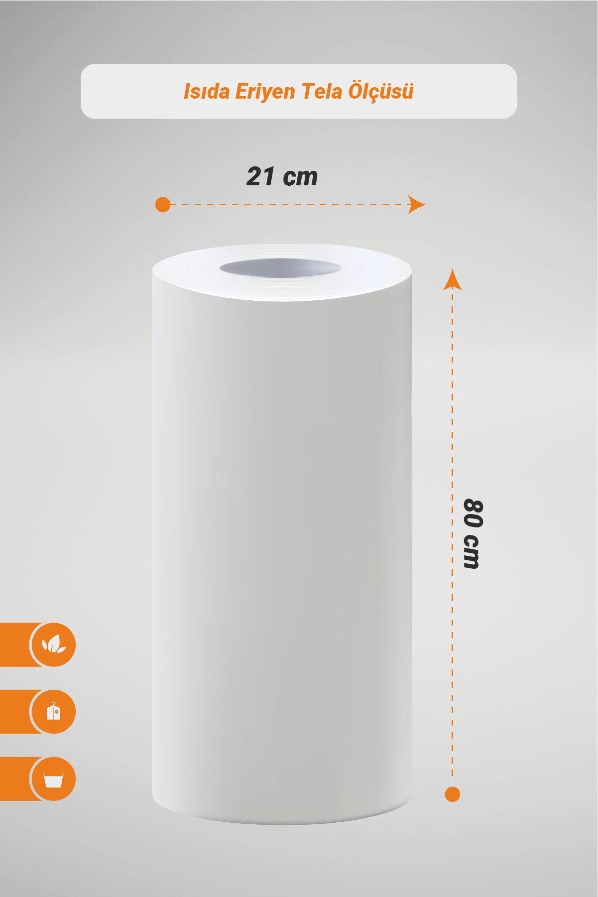 Isıda Eriyen Film 50 Micron / 80CM Şefaf Tela 