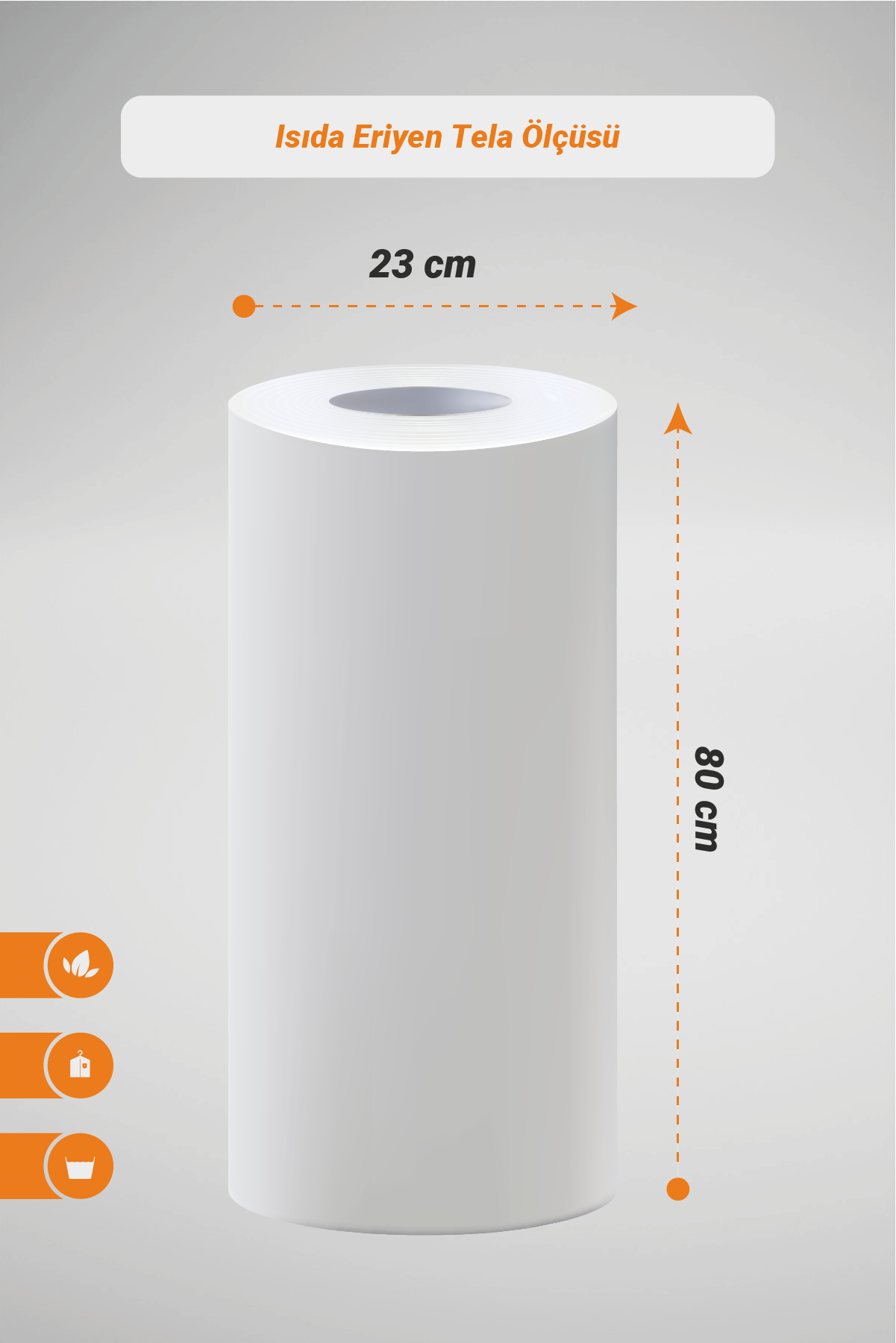 Isıda Eriyen Film 70 Micron / 80CM Şefaf Tela 