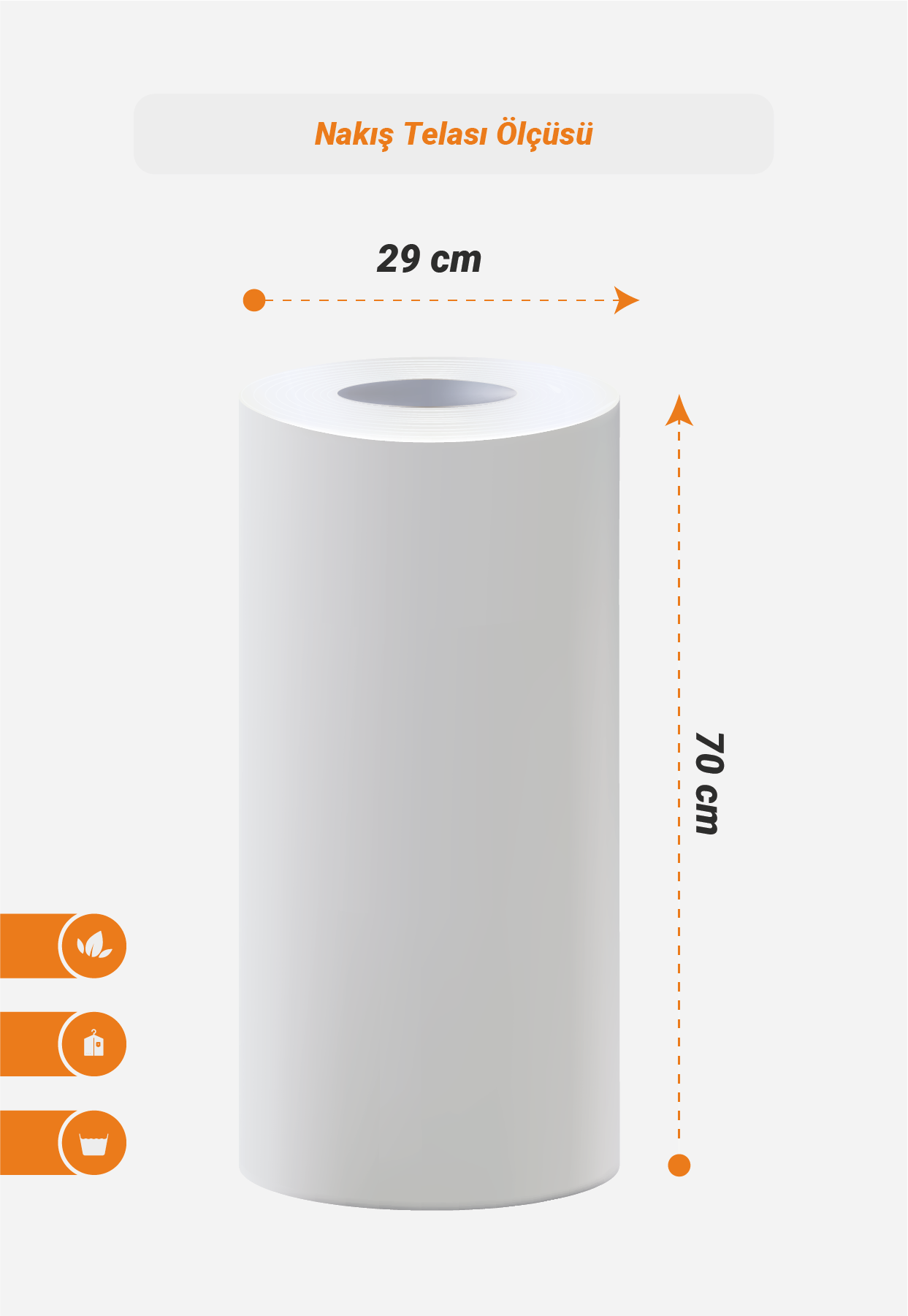 Merkür Nonwovens 505/70CM Siyah Nakış Telası  - 300MT
