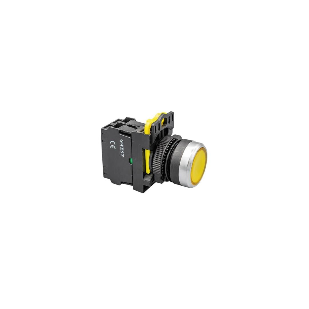 GWEST - A5-11D-110 (SARI) 110V. LED IŞIKLI START BUTON - 10ADET