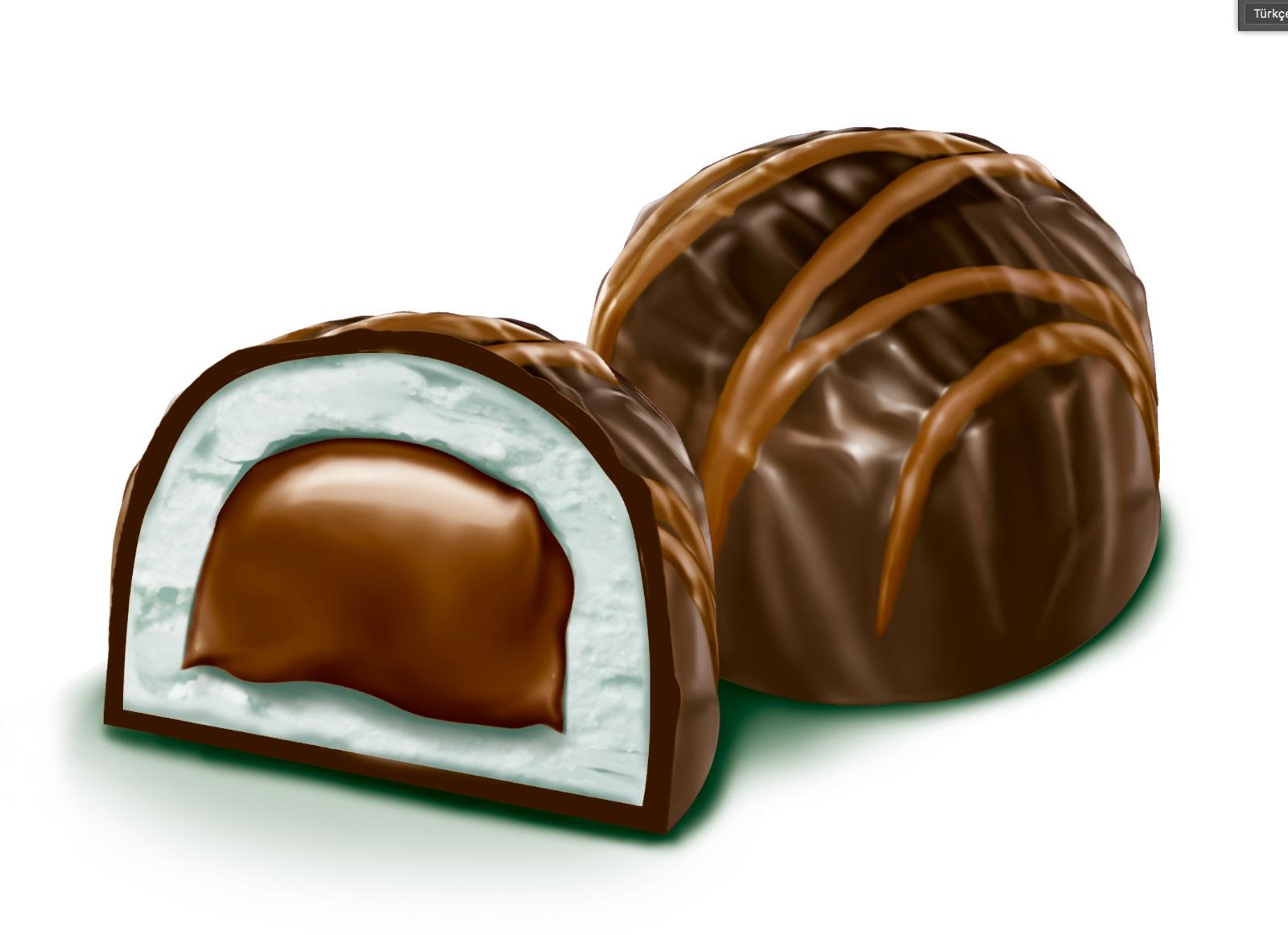 TRUFFELS MINT bitter chocolate with mint fondant and chocolate