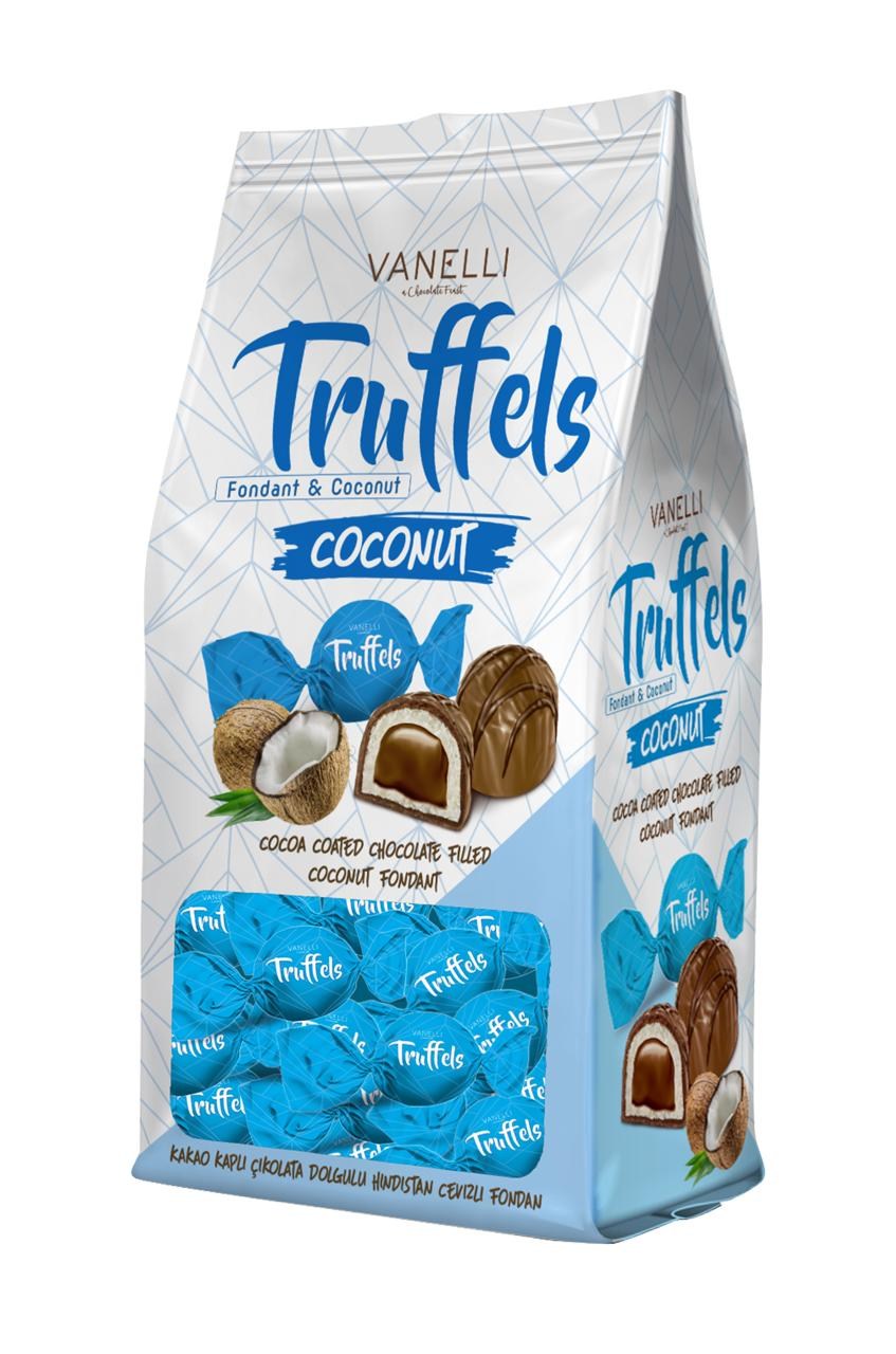 TRUFFELS Sütlü Kaplamalı, Çikolatalı Dolgulu Hindistan Cevizli Fondan 1 KG