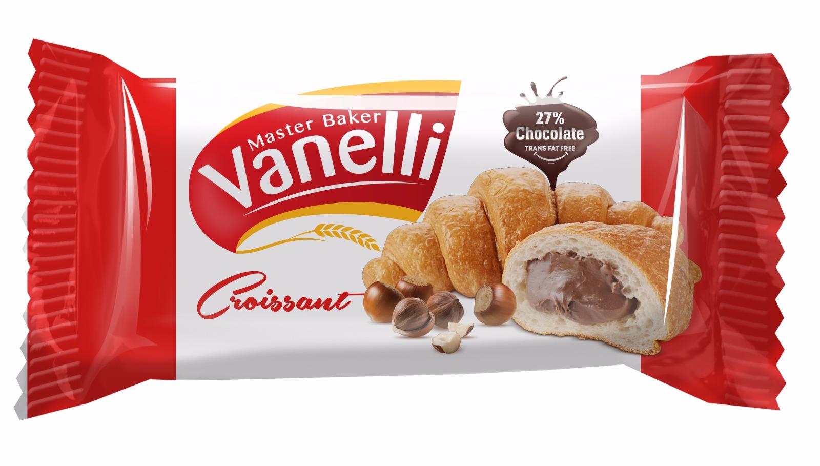 VANELLİ Çikolatalı Fındık Soslu Kruvasan( 45gr*6)