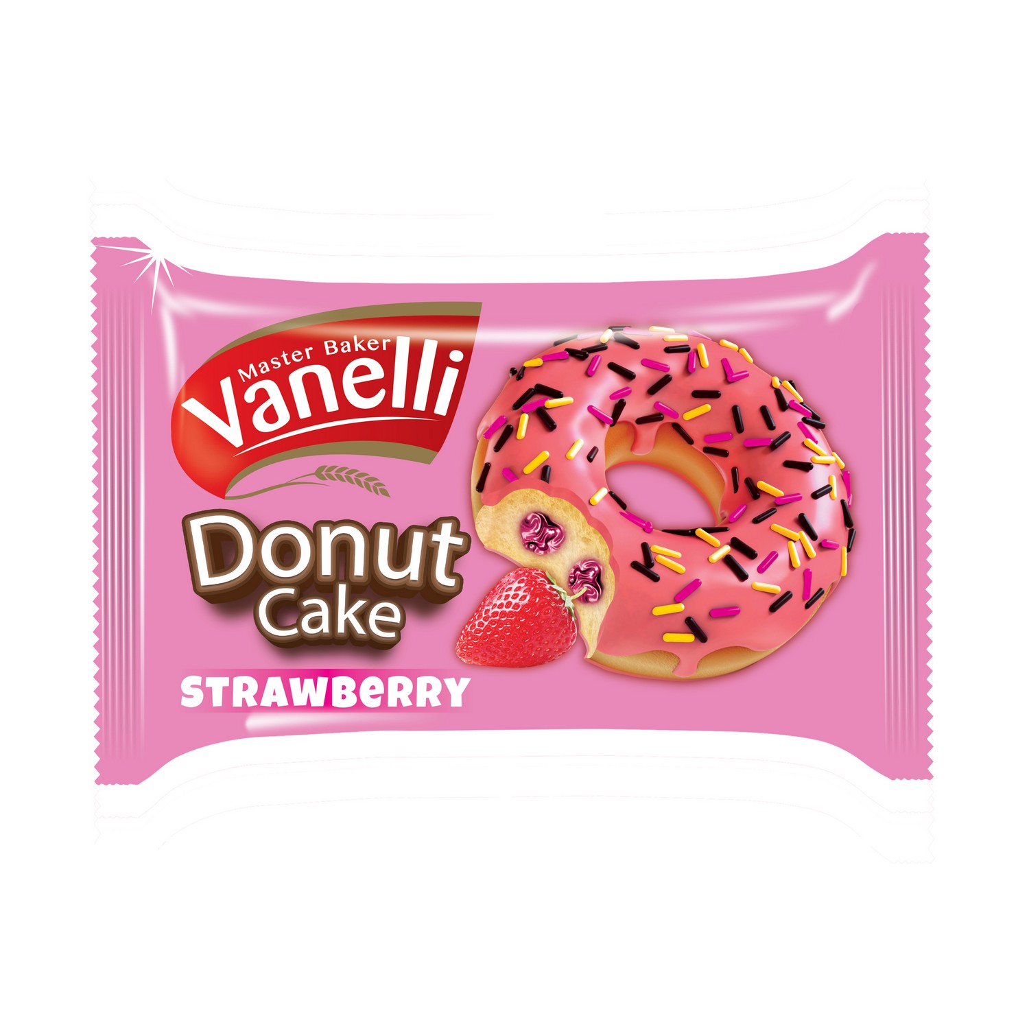 VANELLI DONUT Kaplamalı Çilek Soslu Kek