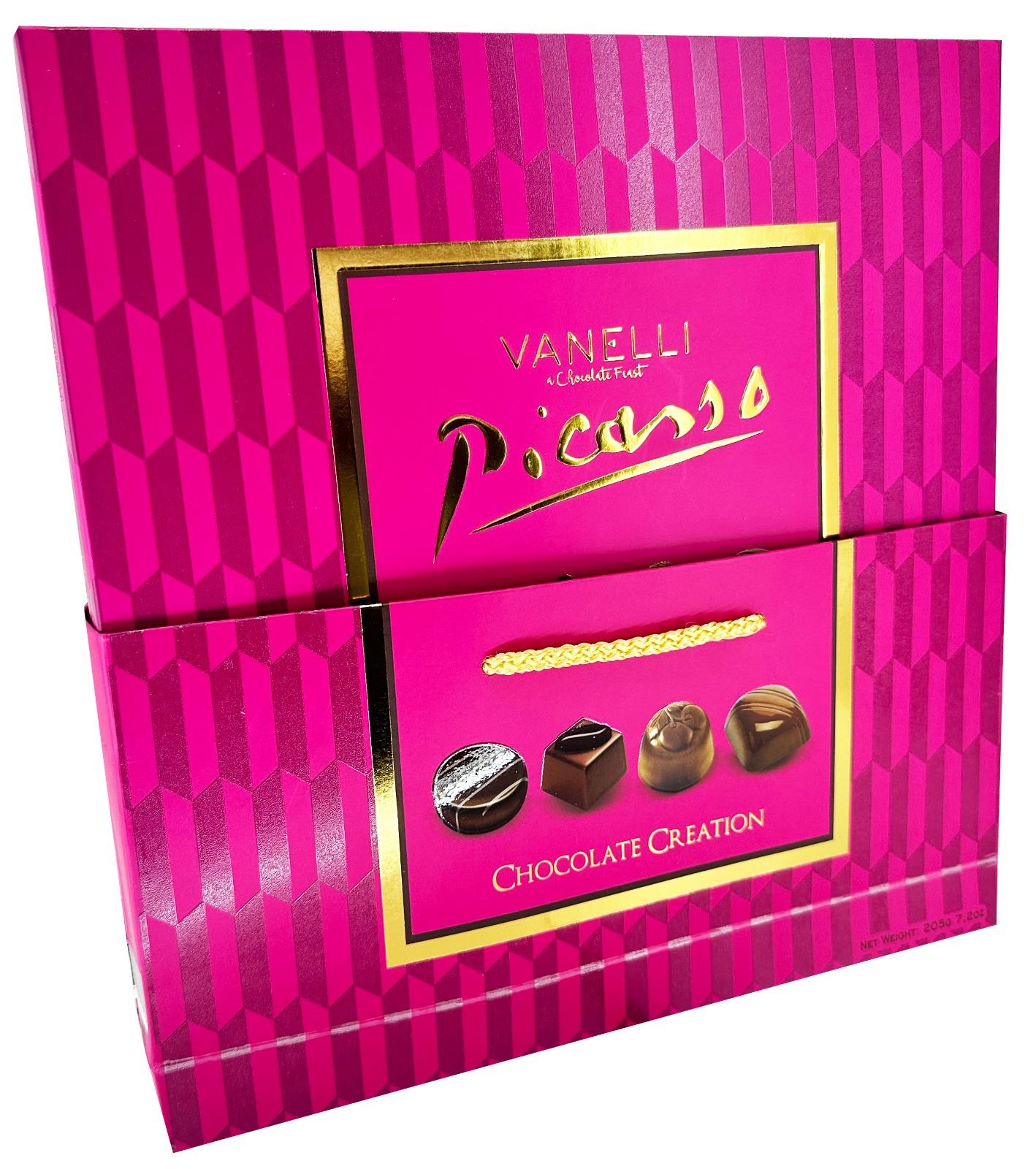 VANELLİ Picasso Praline Çikolata 200gr-Pembe Kutu