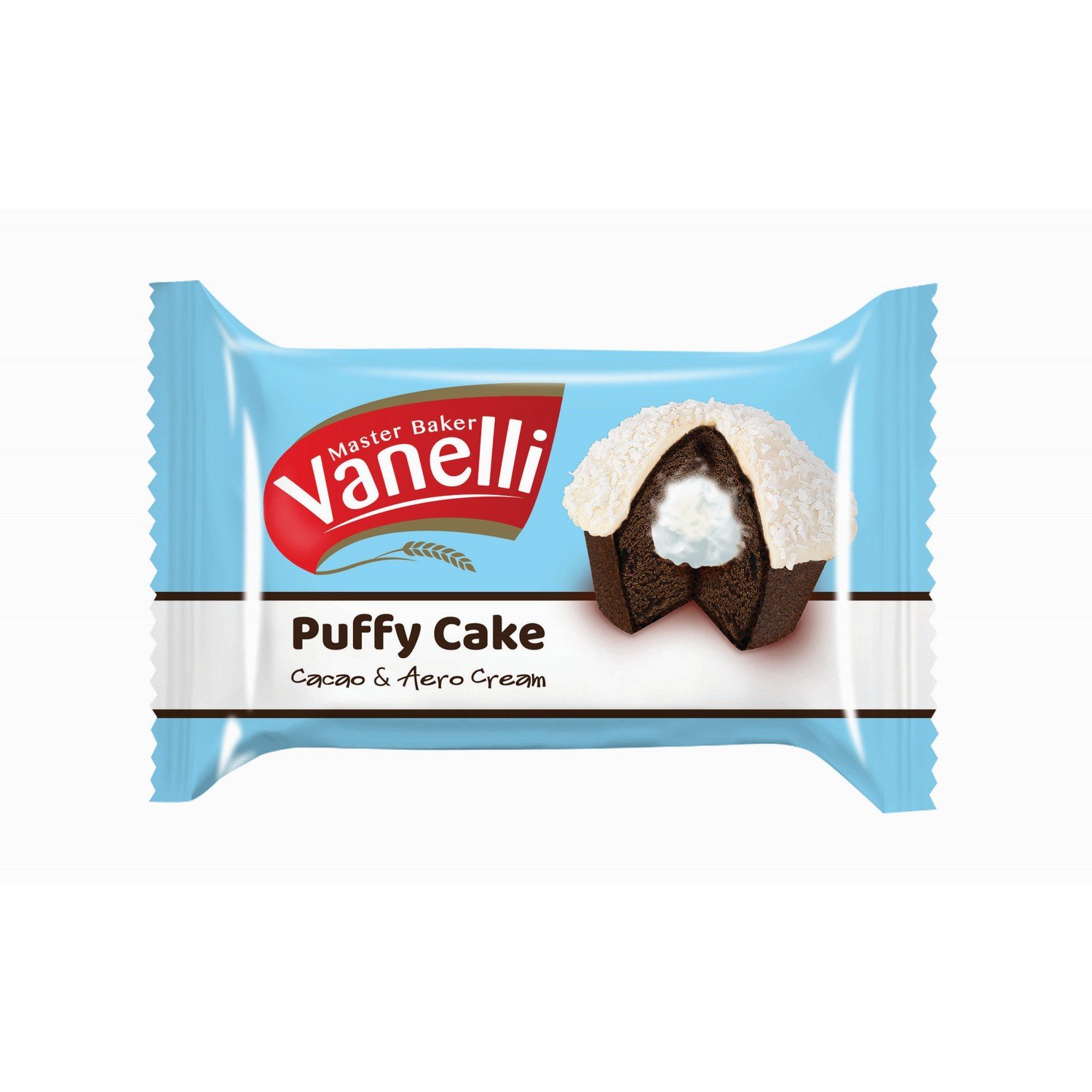 VANELLİ PUFFY Hindistan Cevizli Süt Krema Dolgulu Kakaolu Kek