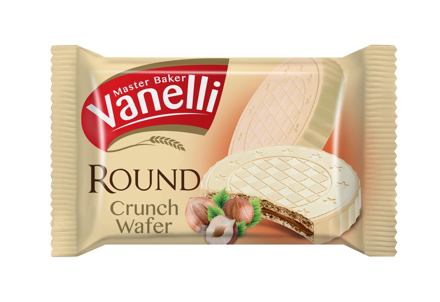 VANELLI ROUND white chocolate coated wafers 3pcs