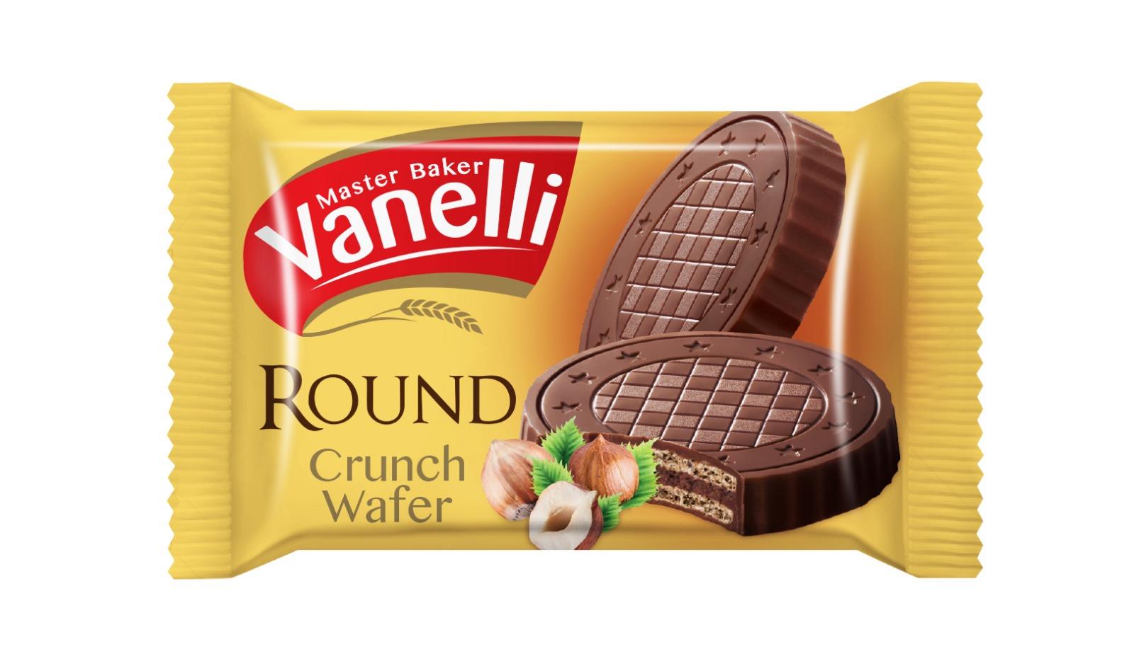 VANELLI ROUND chocolate coated wafers 3pcs