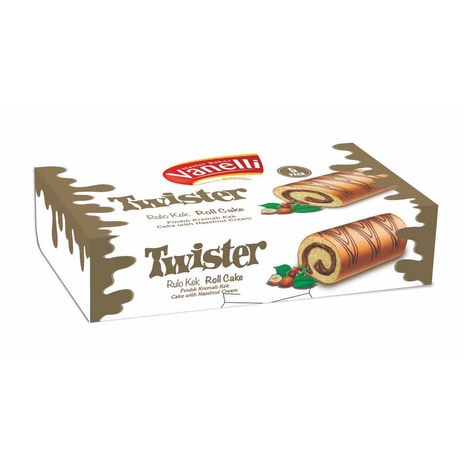 VANELLİ TWISTER Fındıklı Rulo Kek (35gr*5)