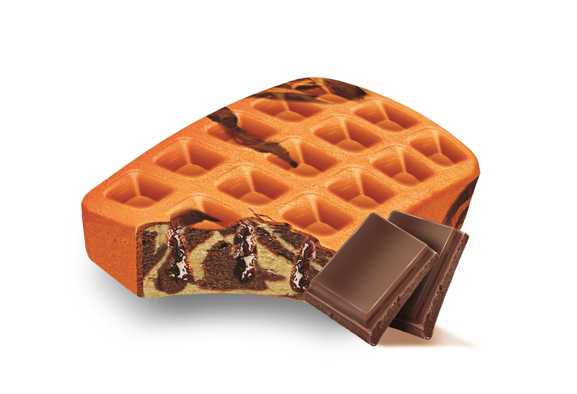 VANELLİ WAFFLE mosaic cake with chocolate sauce MULTIPACK (240gr*24)