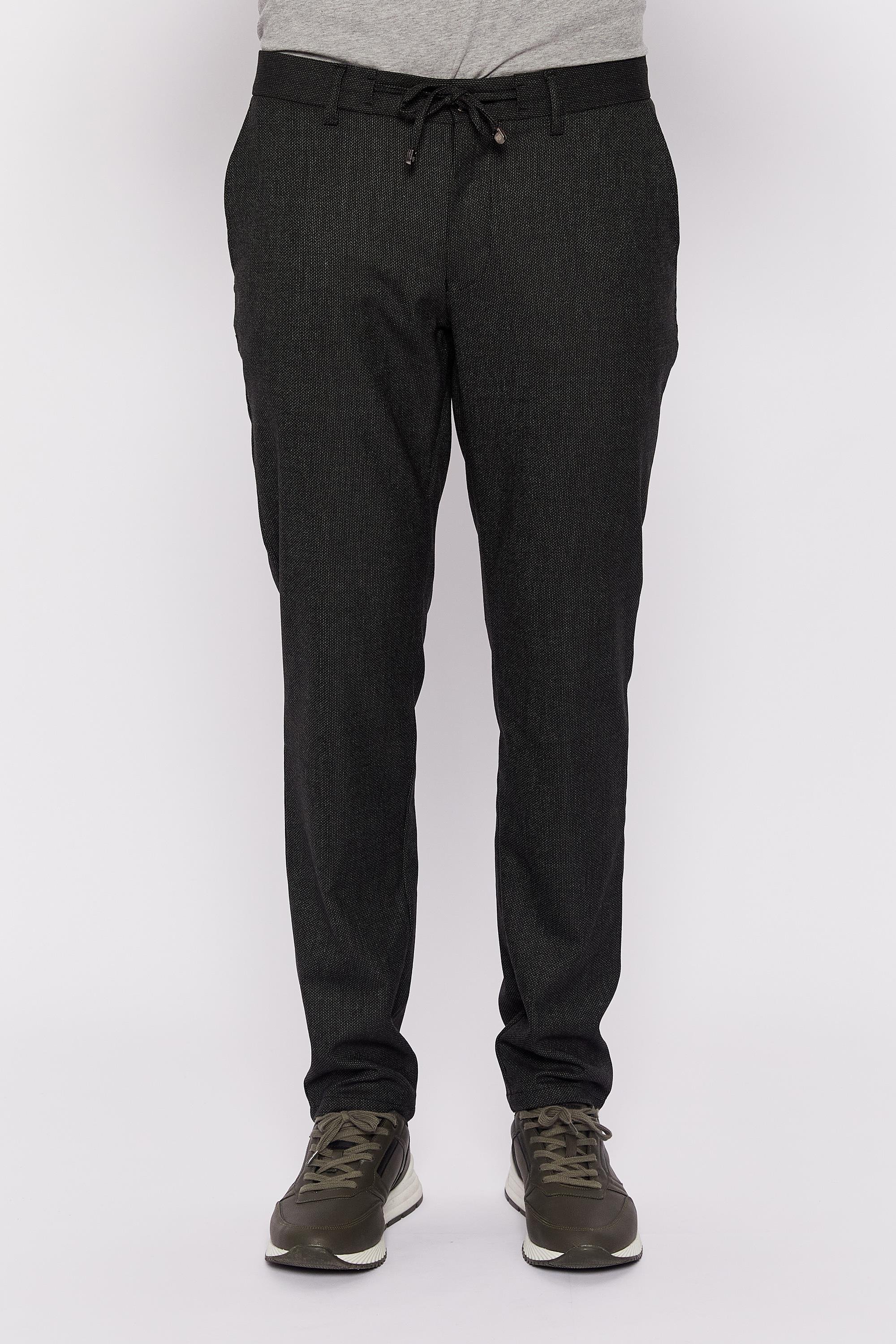 Romano Botta Siyah Desenli Regular Fit Casual Pantolon 