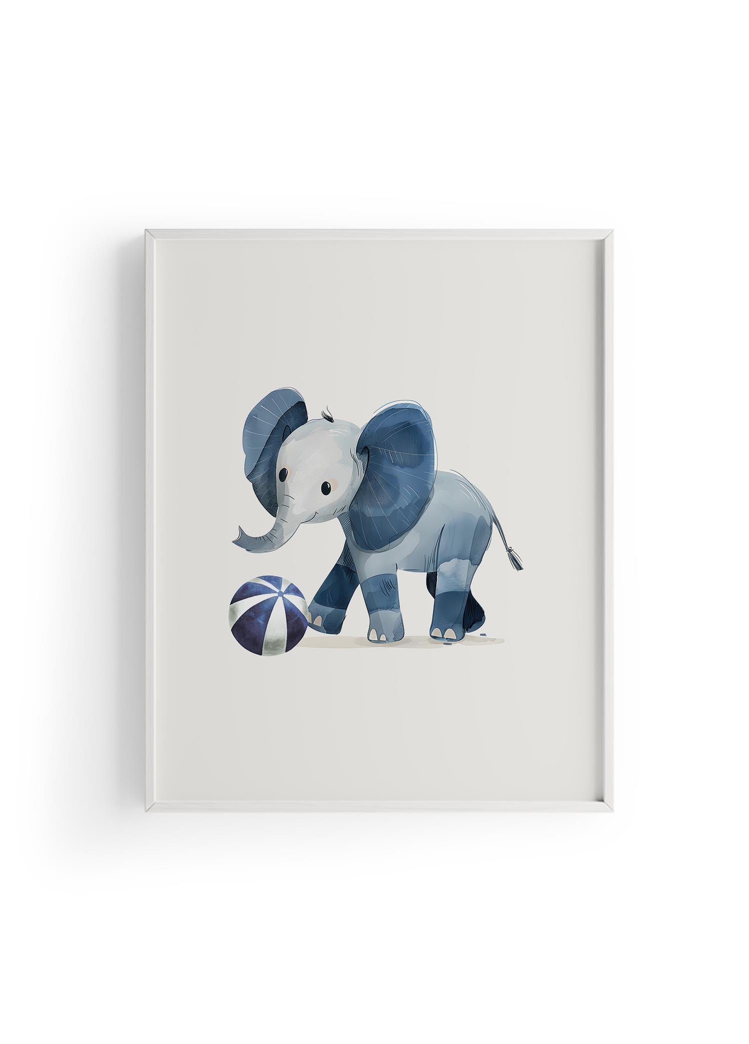 Blue Elephant | Çocuk Odası Tablo