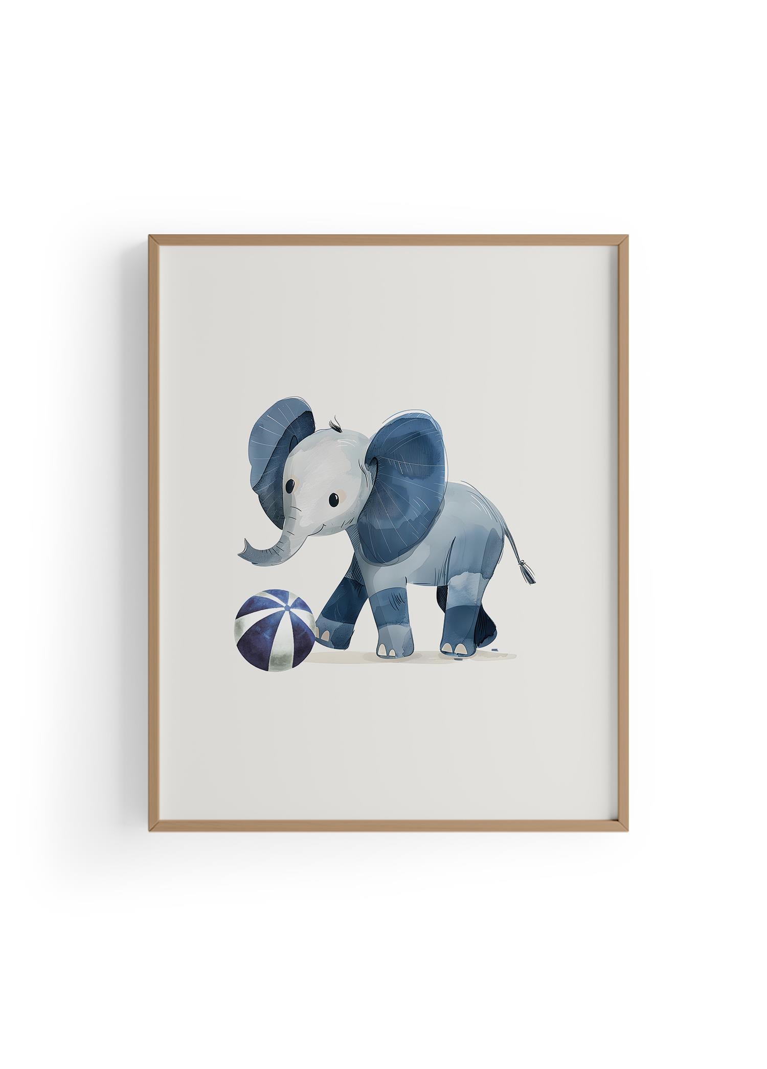 Blue Elephant | Çocuk Odası Tablo