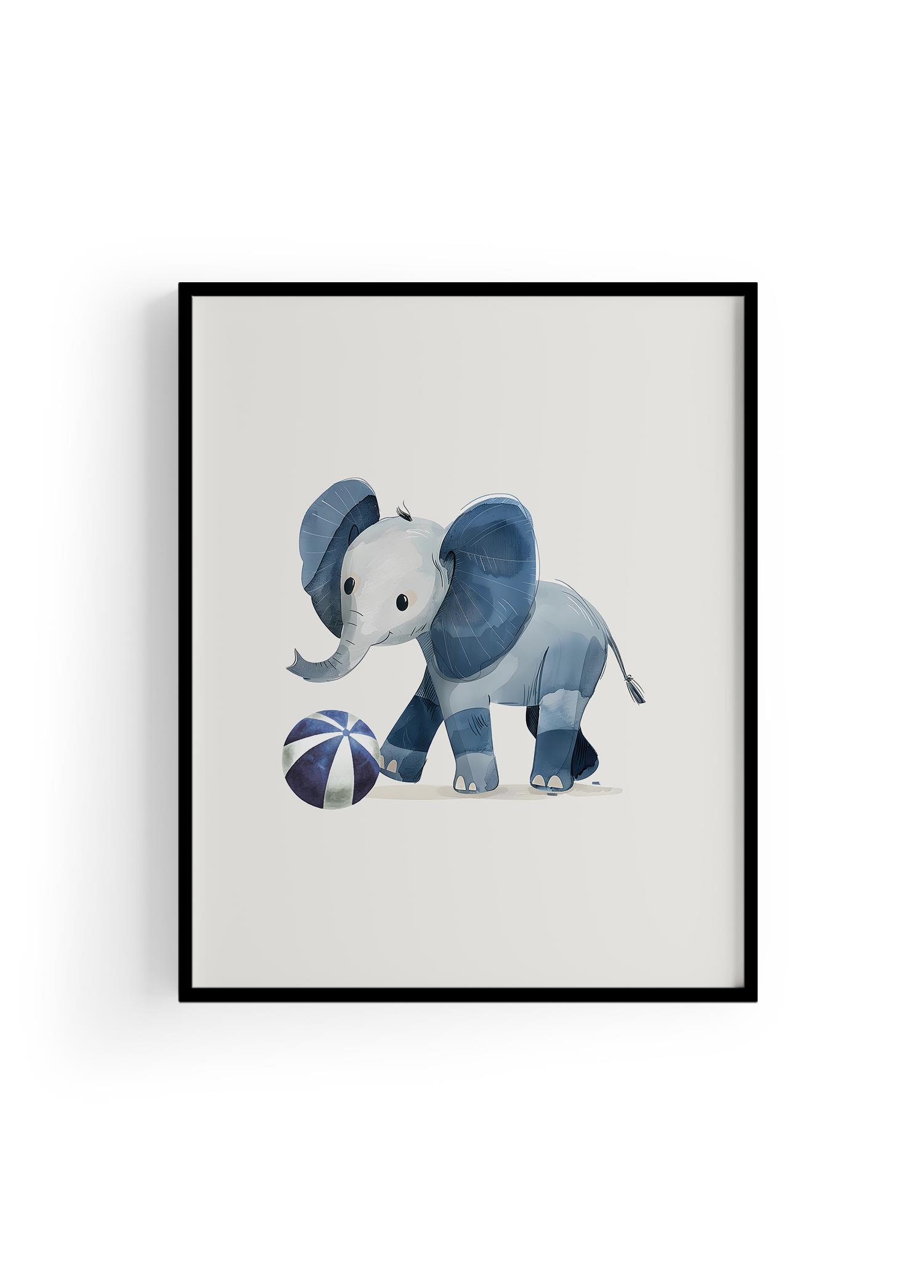 Blue Elephant | Çocuk Odası Tablo
