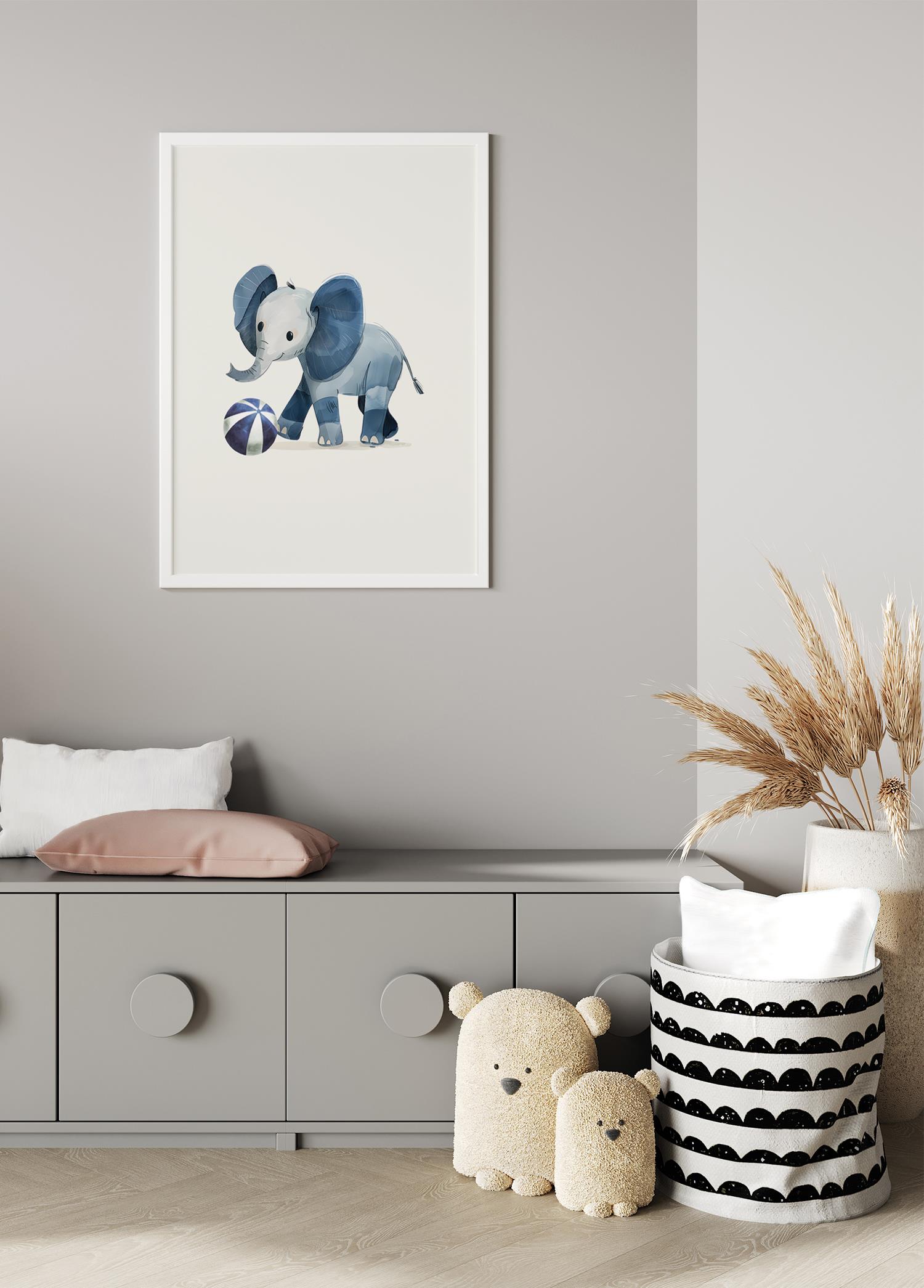 Blue Elephant | Çocuk Odası Tablo