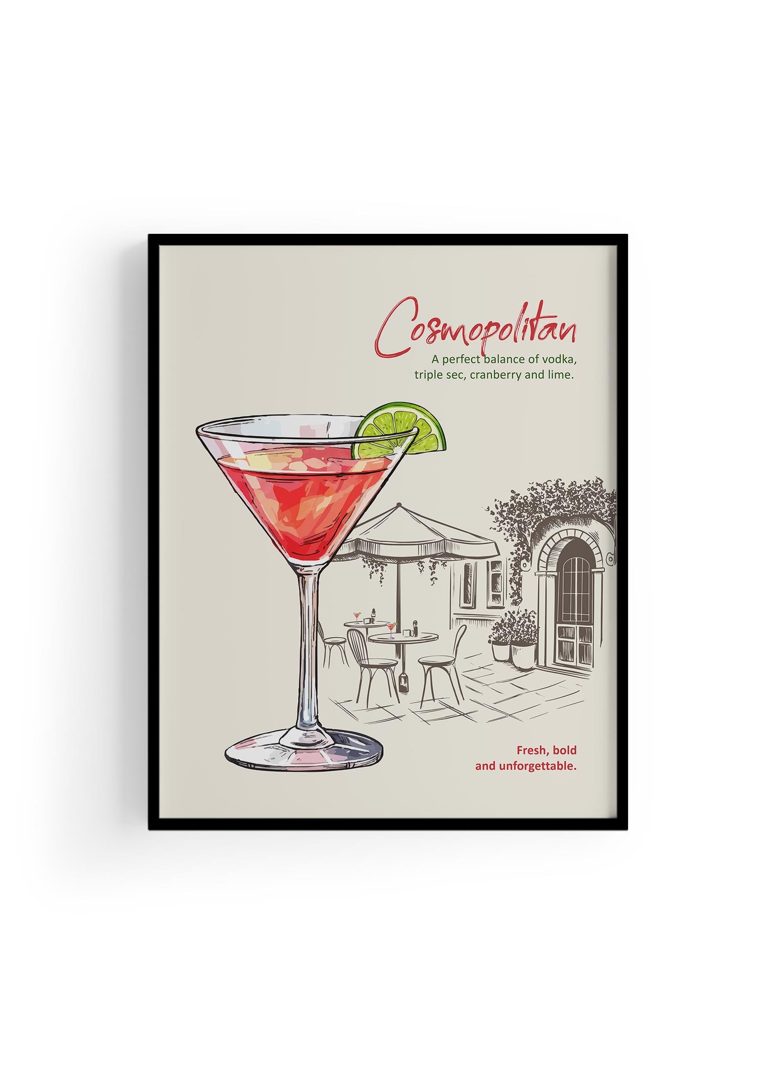 Cosmopolitan Kokteyl Posteri