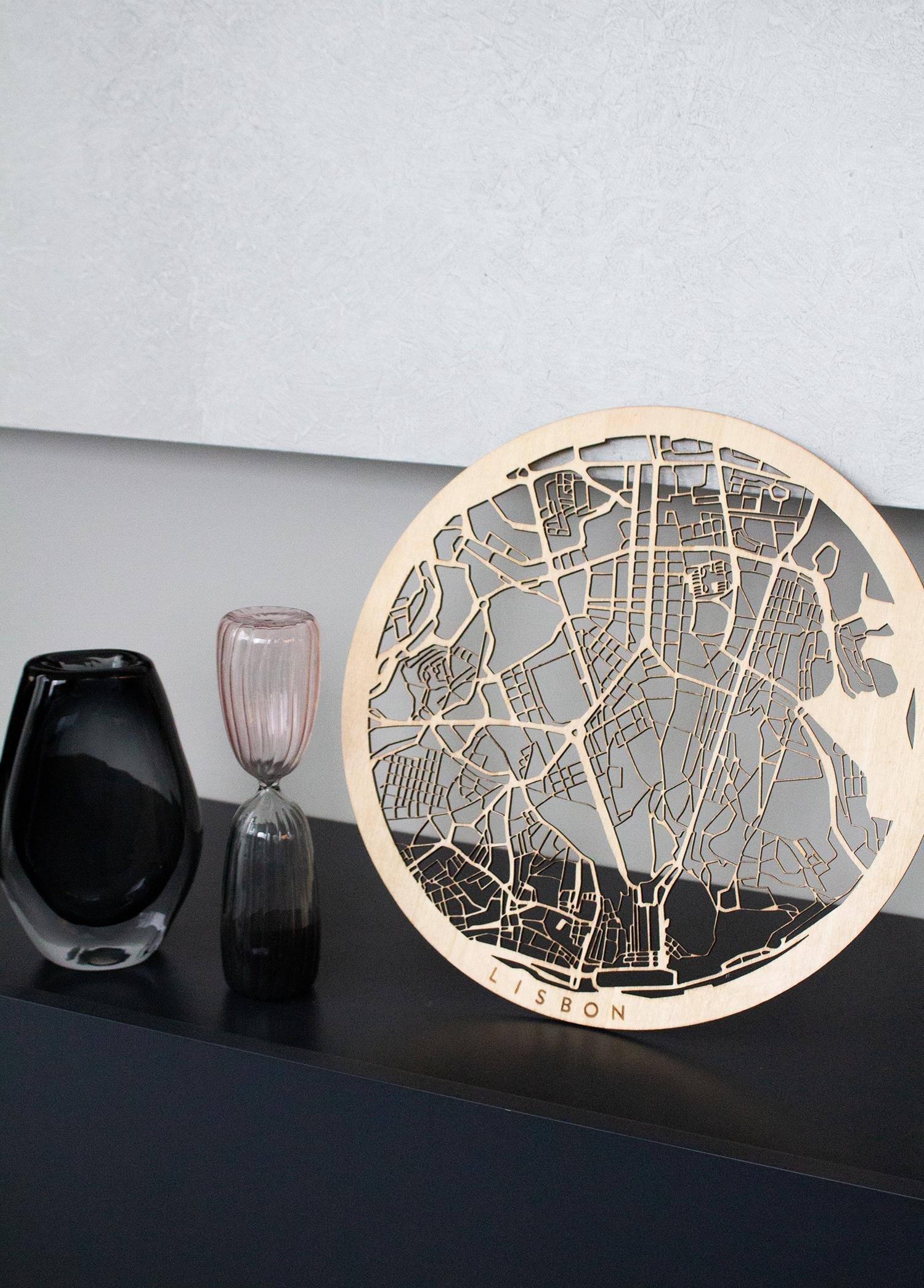 Lisbon Wooden City Map