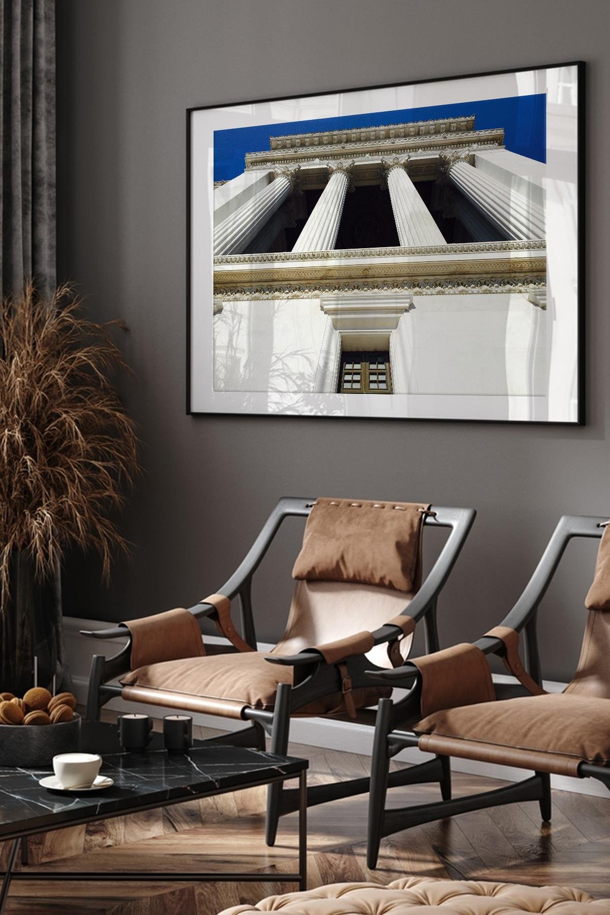 NO:18 TABLO Fine art Print Baskı Duvar Dekorasyon ürünü Siyah Çerçeveli