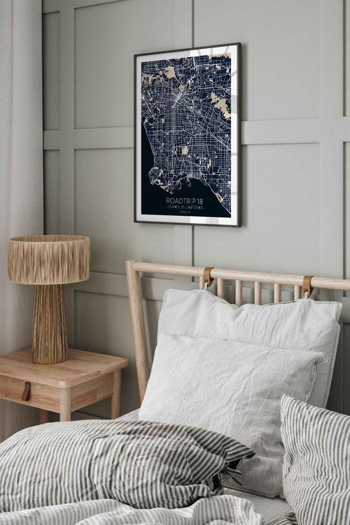 LOS ANGELES Harita Fine art Print Baskı Tablo Duvar Dekorasyon ürünü Çerçevesiz Poster