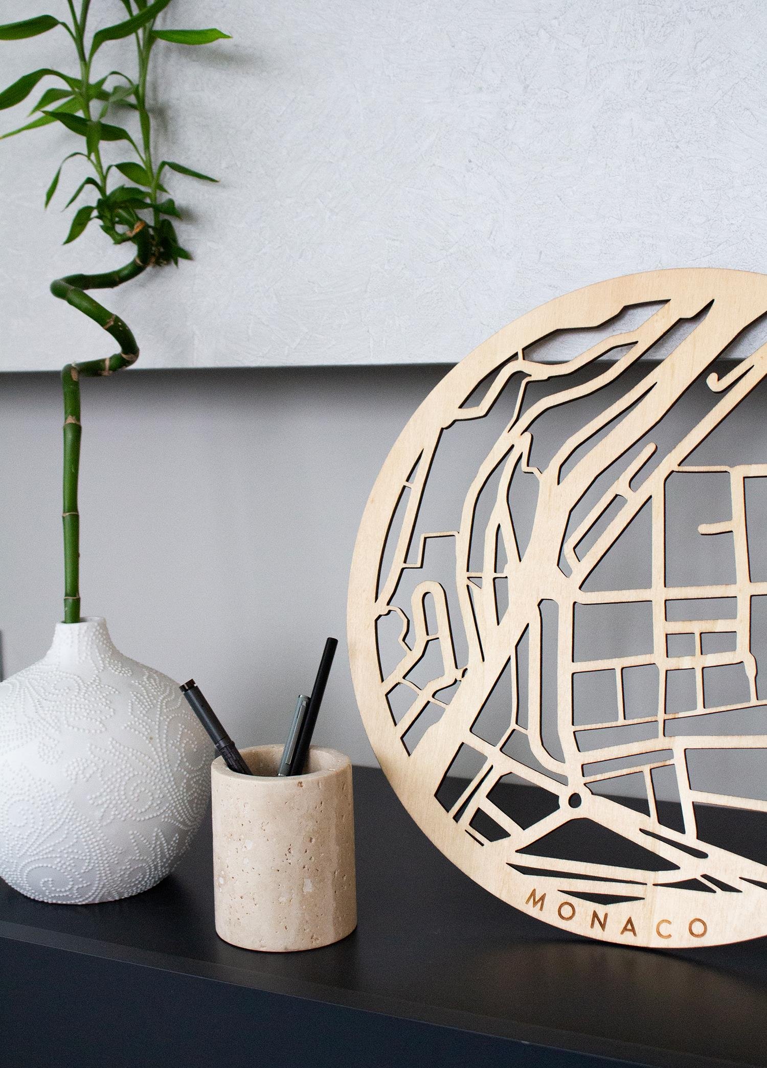 Monaco Wooden City Map