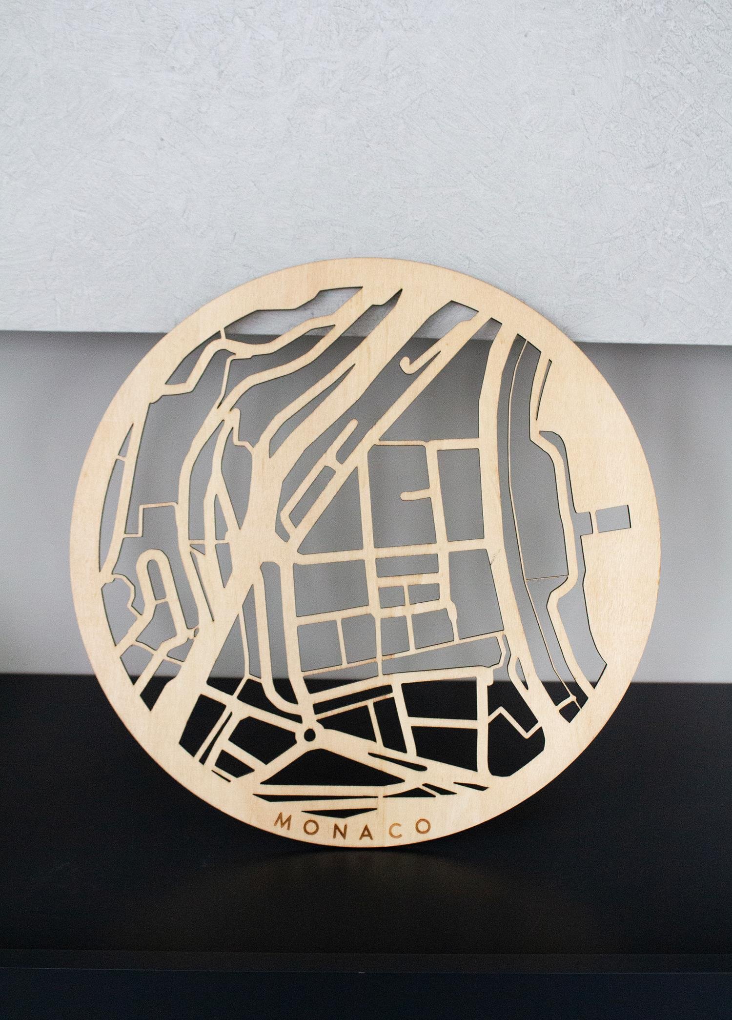 Monaco Wooden City Map
