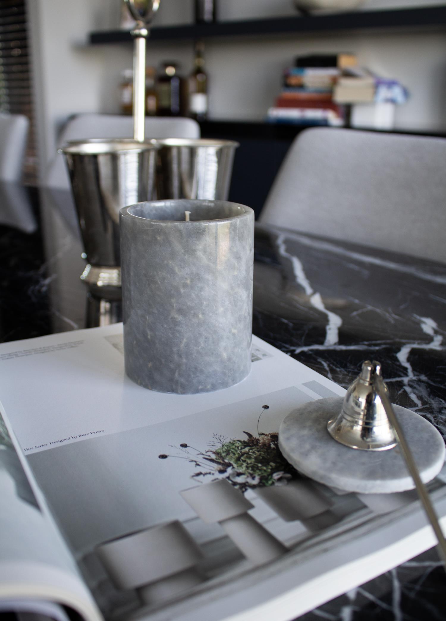 No: 11 Grey Whisper Marble Candle