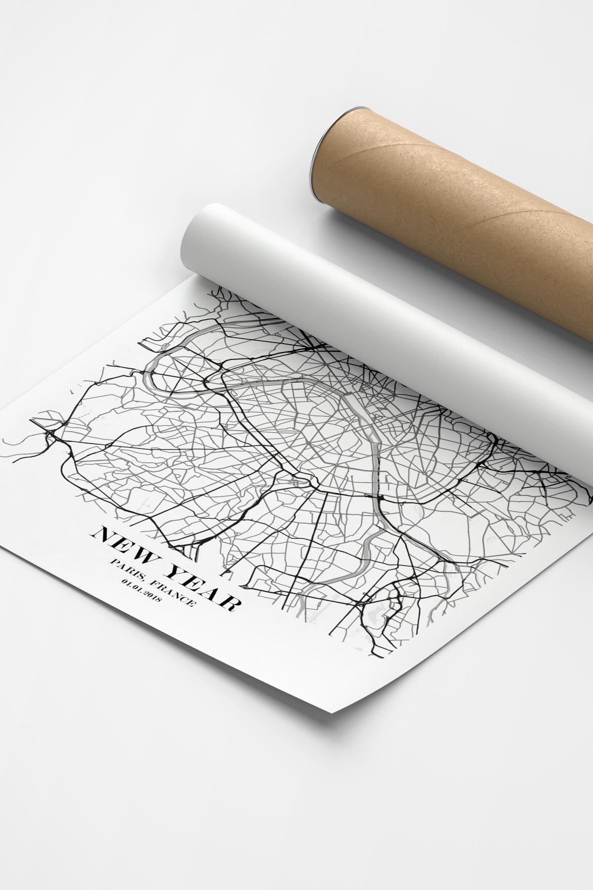 PARIS Harita Şehir Ahşap Çerçeve Fine art Print Baskı Tablo Duvar Dekorasyon ürünü Poster