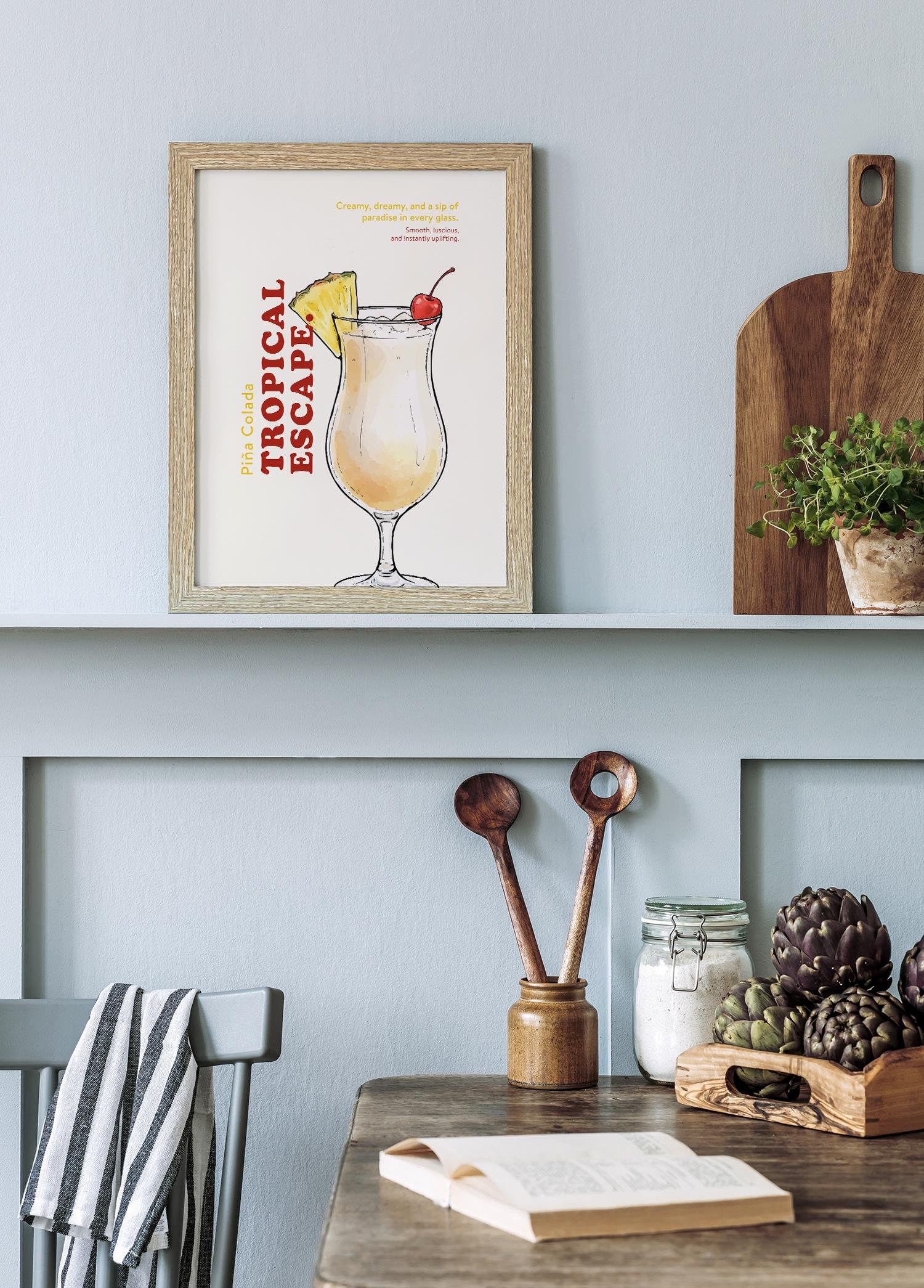 Piña Colada Kokteyl Posteri