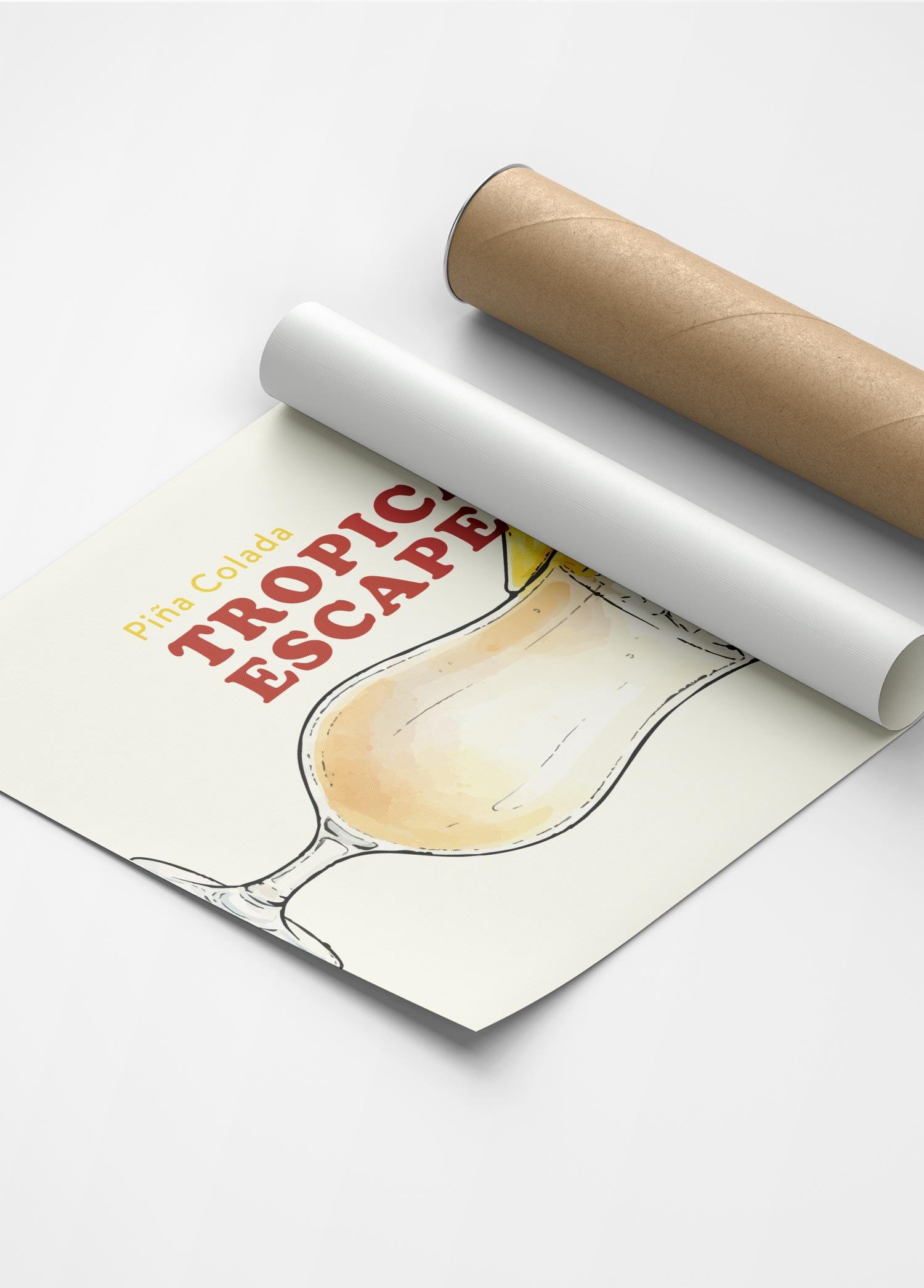 Piña Colada Kokteyl Posteri
