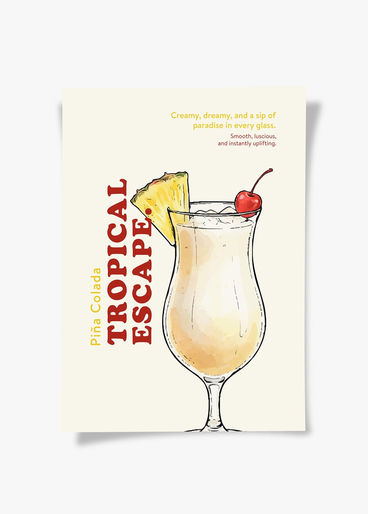 Piña Colada Kokteyl Posteri