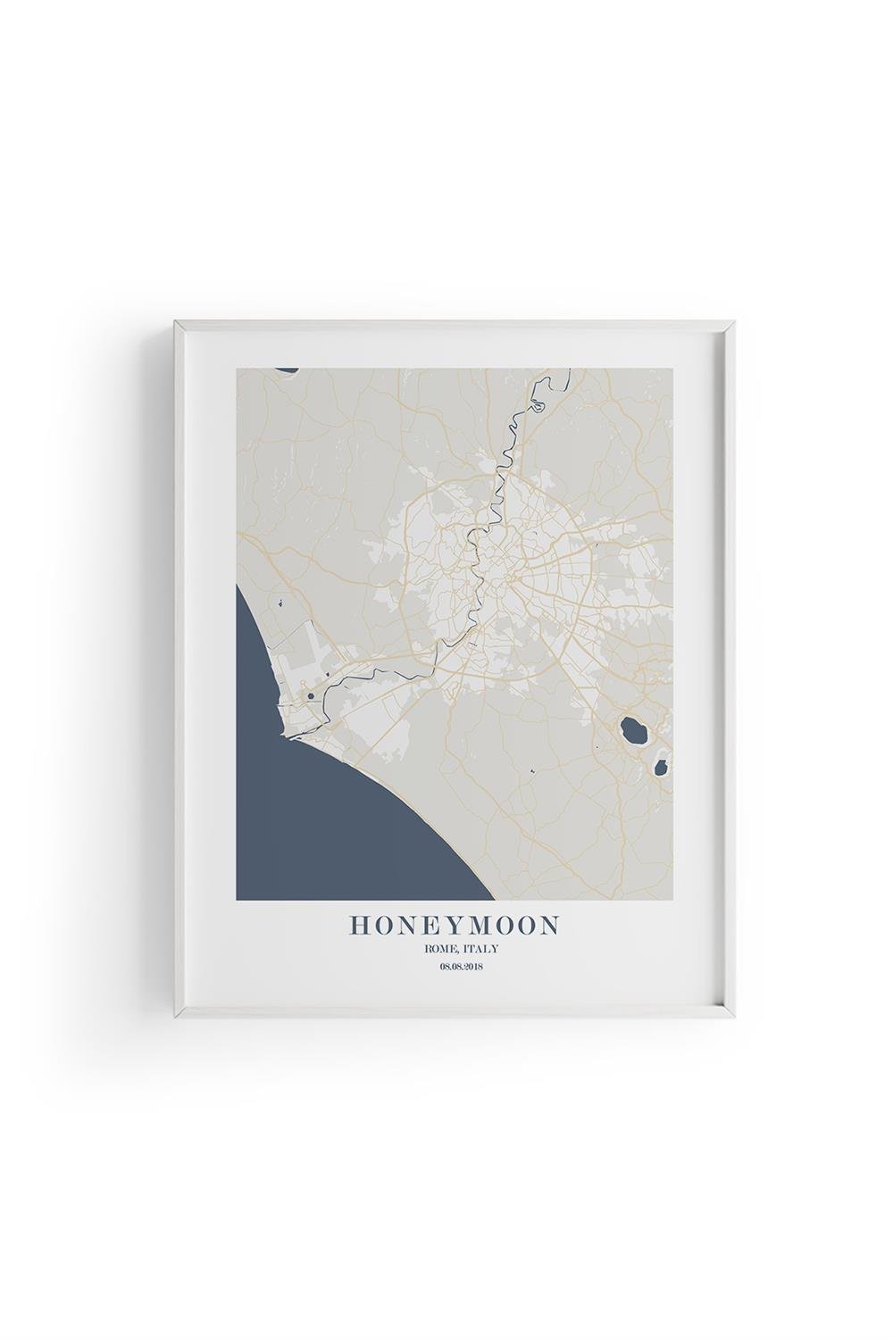 ROMA  Harita Şehir Siyah Çerçeve Fine art Print Baskı Tablo Duvar Dekorasyon ürünü Poster