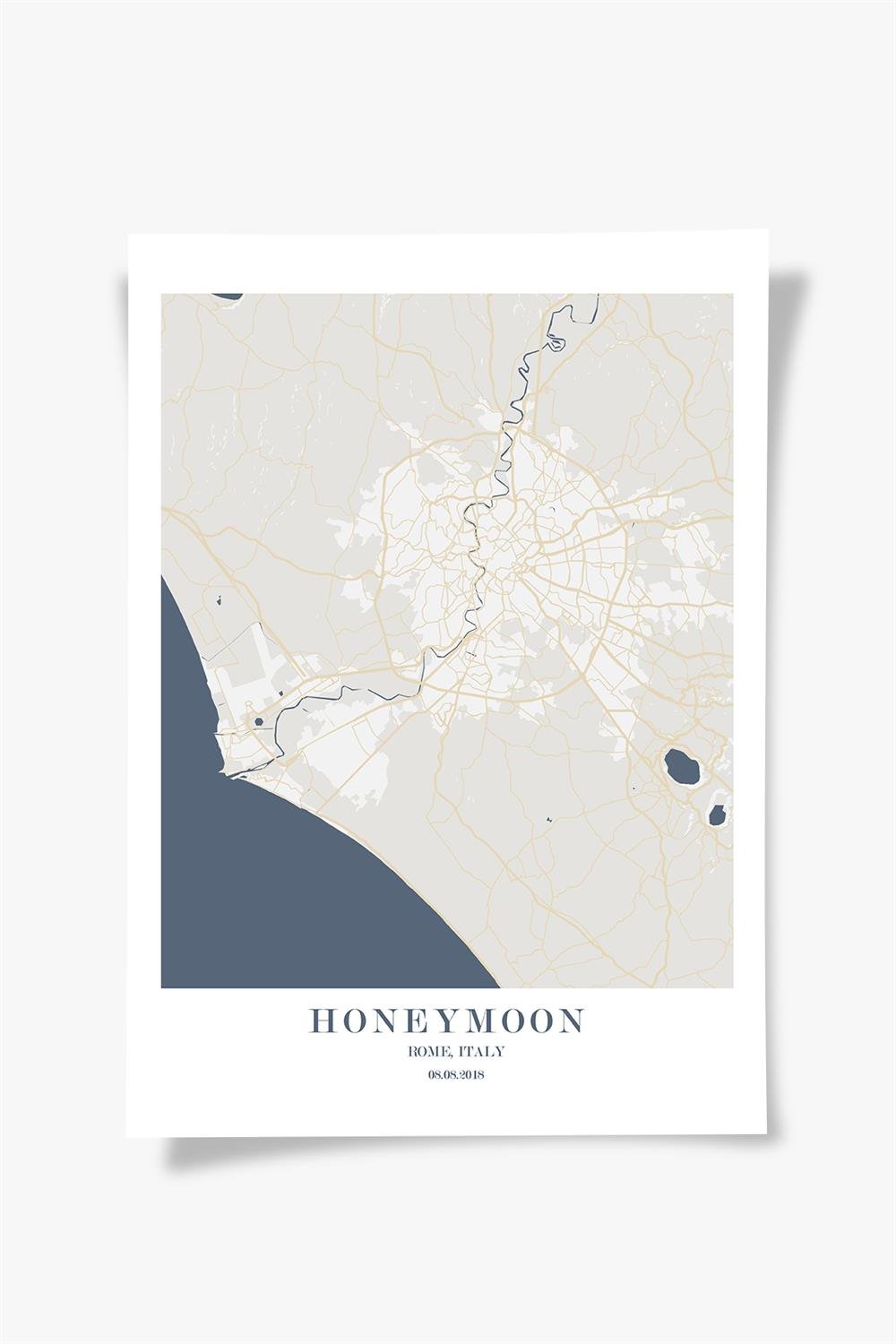 ROMA  Harita Şehir Siyah Çerçeve Fine art Print Baskı Tablo Duvar Dekorasyon ürünü Poster