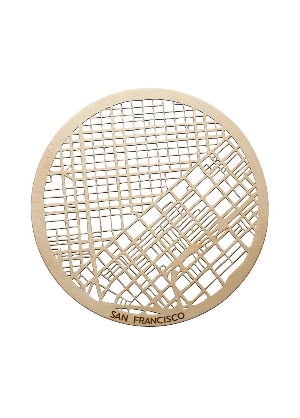 San Francisco Wooden City Map
