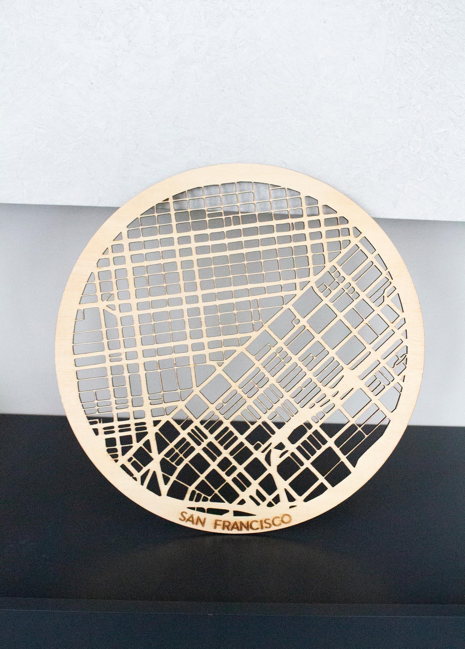 San Francisco Wooden City Map