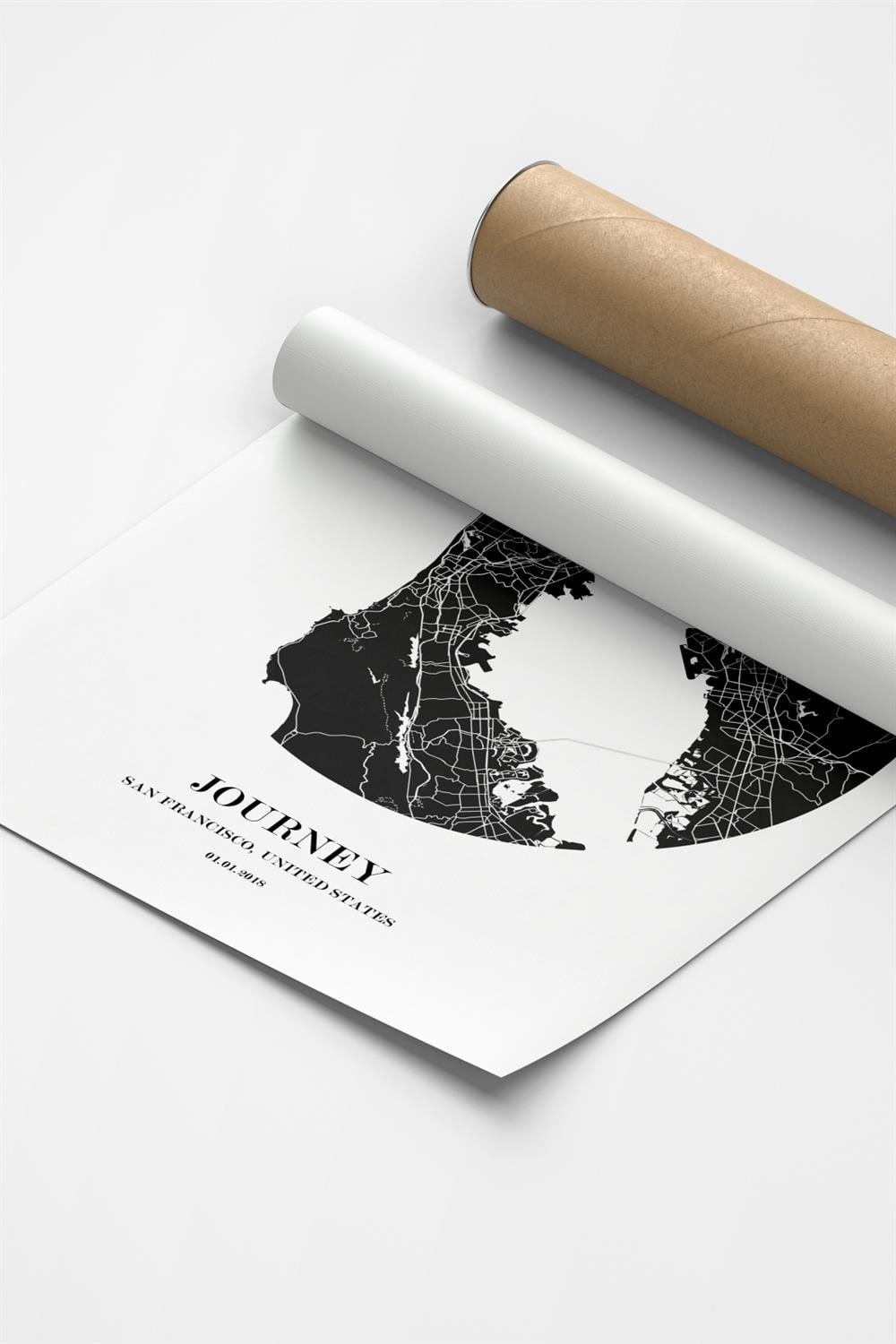 SAN FRANCISCO Harita Siyah Çerçeve Fine art Print Baskı Tablo Duvar Dekorasyon ürünü Poster