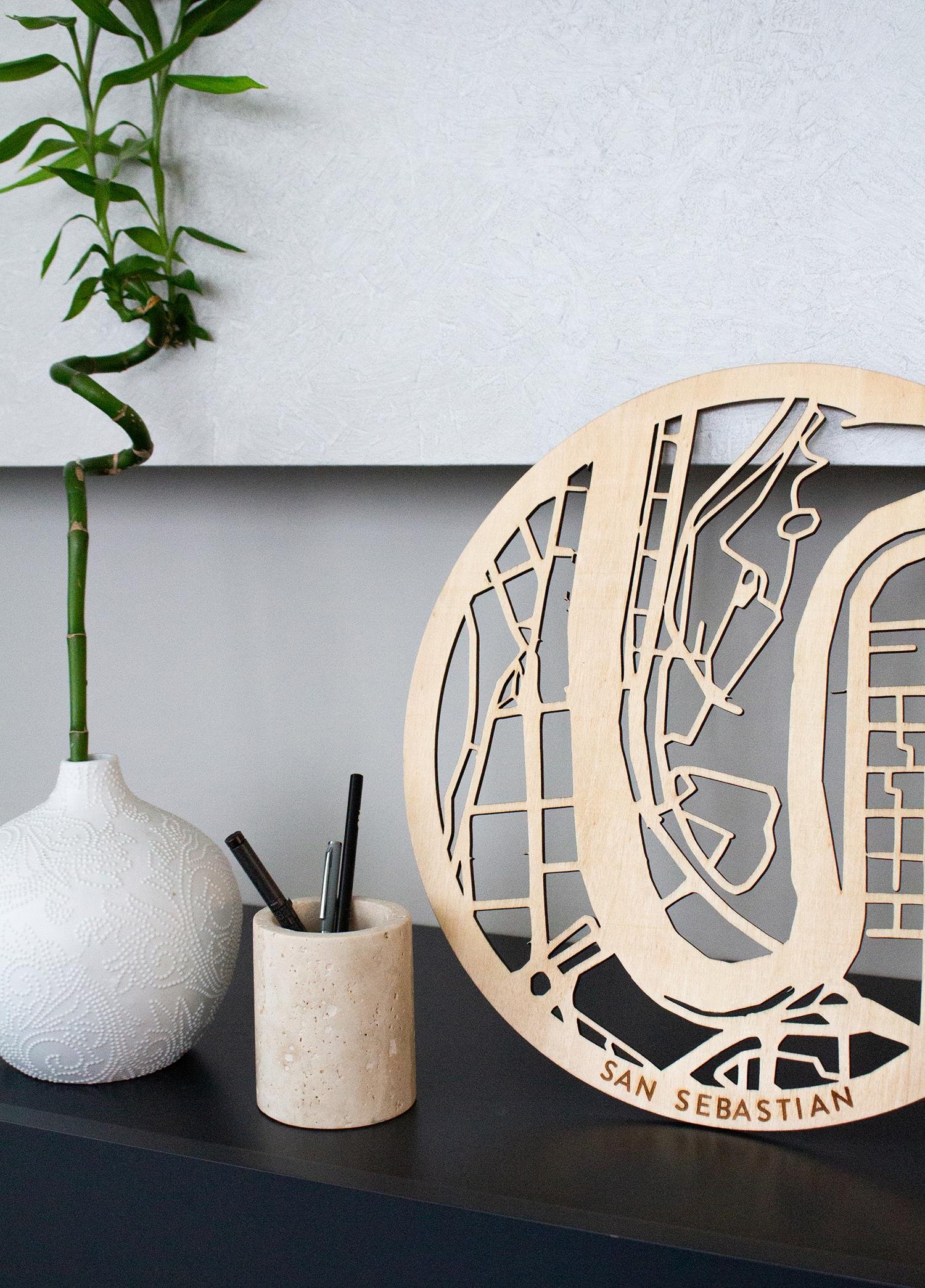 San Sebastian Wooden City Map