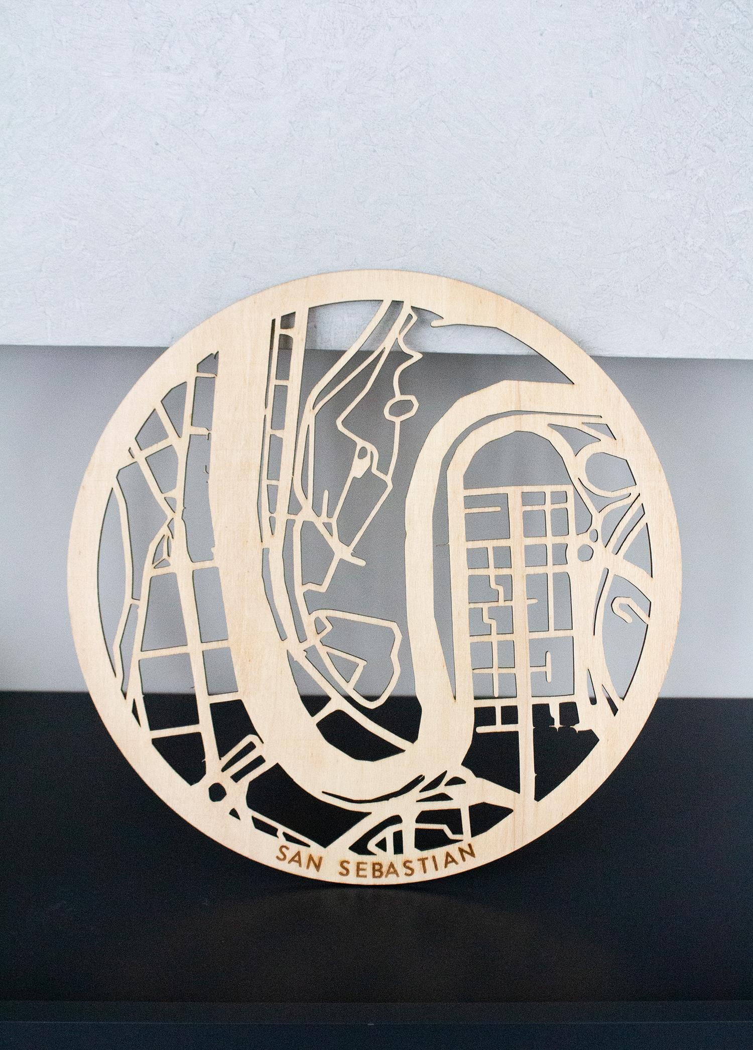 San Sebastian Wooden City Map