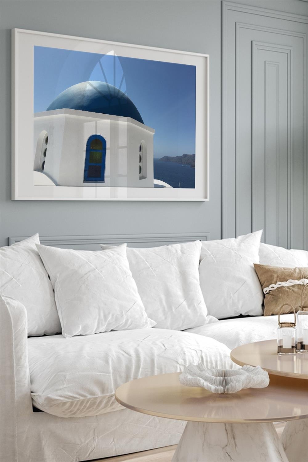 NO:27 TABLO Fine art Print Baskı Duvar Dekorasyon ürünü Beyaz Çerçeveli